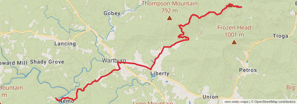 American Perimeter Trail - Southern Appalachian Primary stage 75 Map