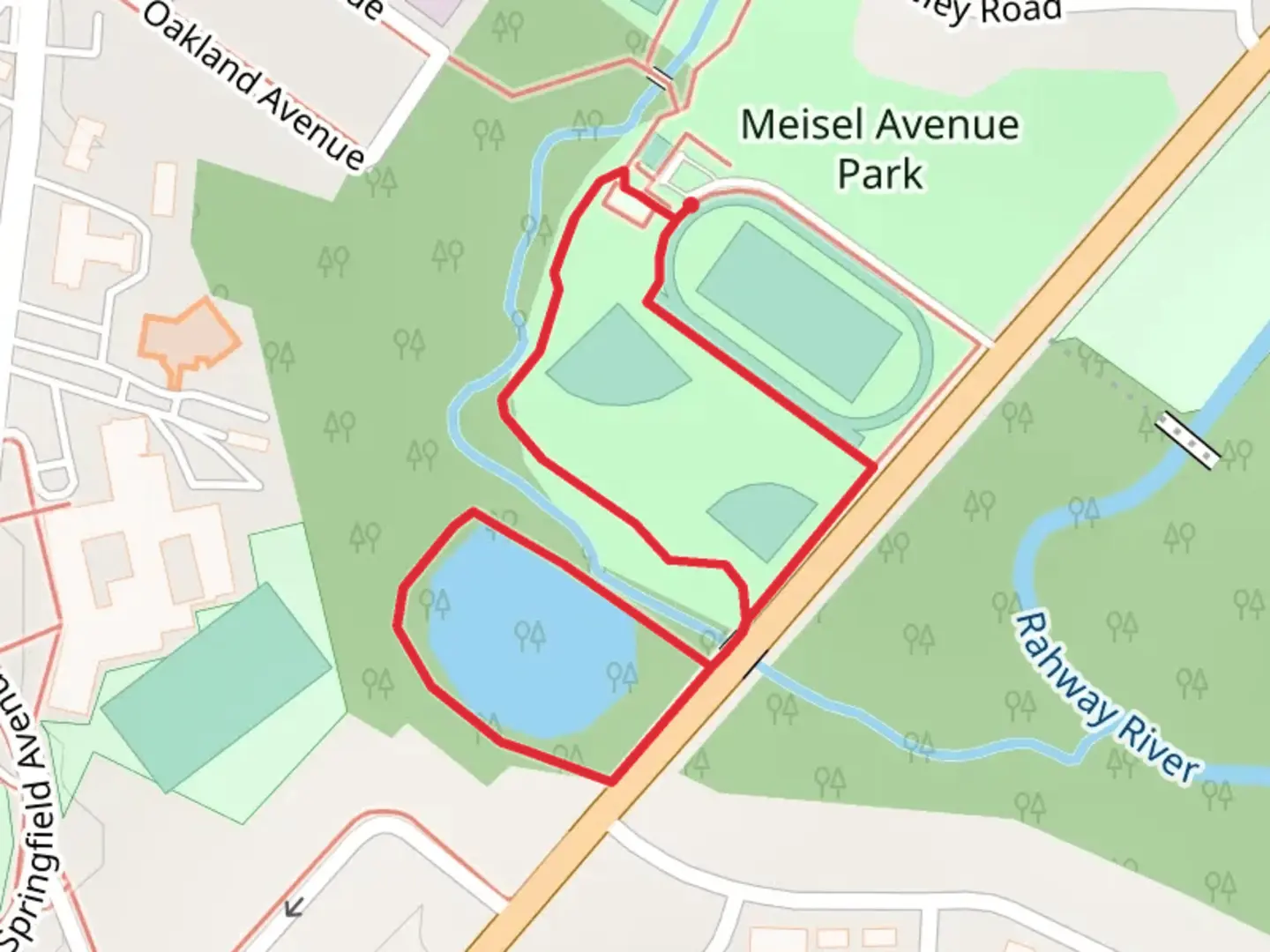 An image depicting the trail Meisel Avenue Loop and its surrounding area.