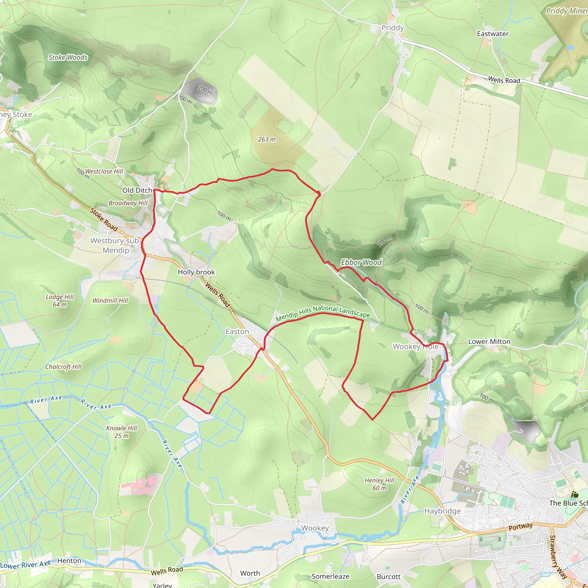 Ebbor Wood and Cook's Field Nature Reserve mobile static map