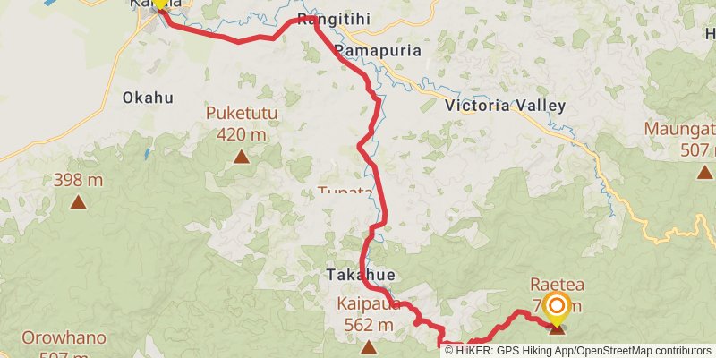 Te Araroa North Island stage 7 Map