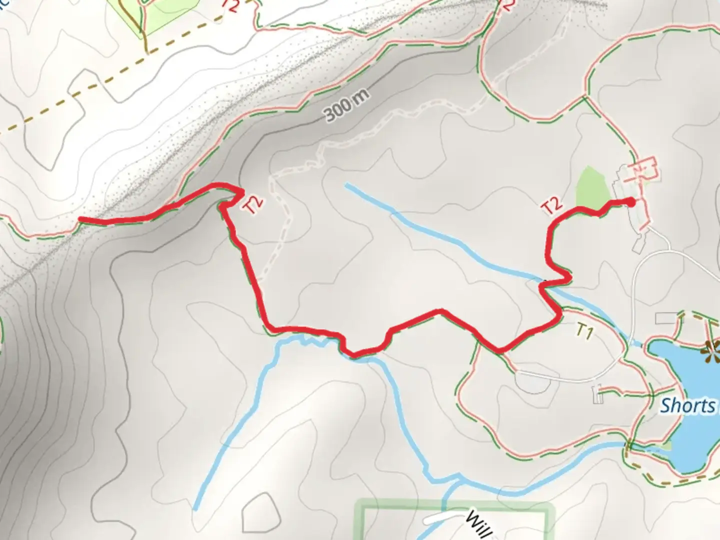 An image depicting the trail Turnback Trail and its surrounding area.