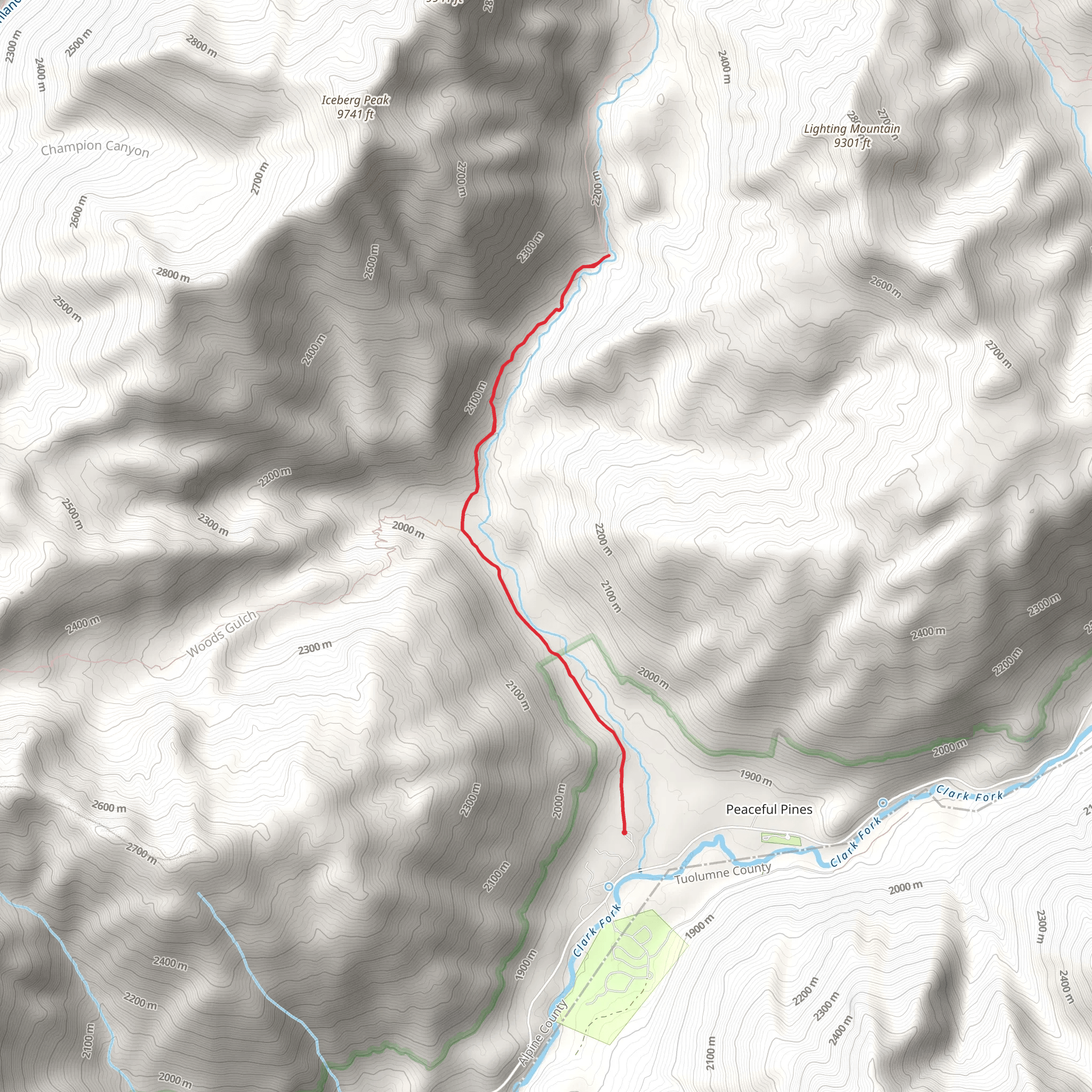 Highland Lakes - Arnot Creek mobile static map