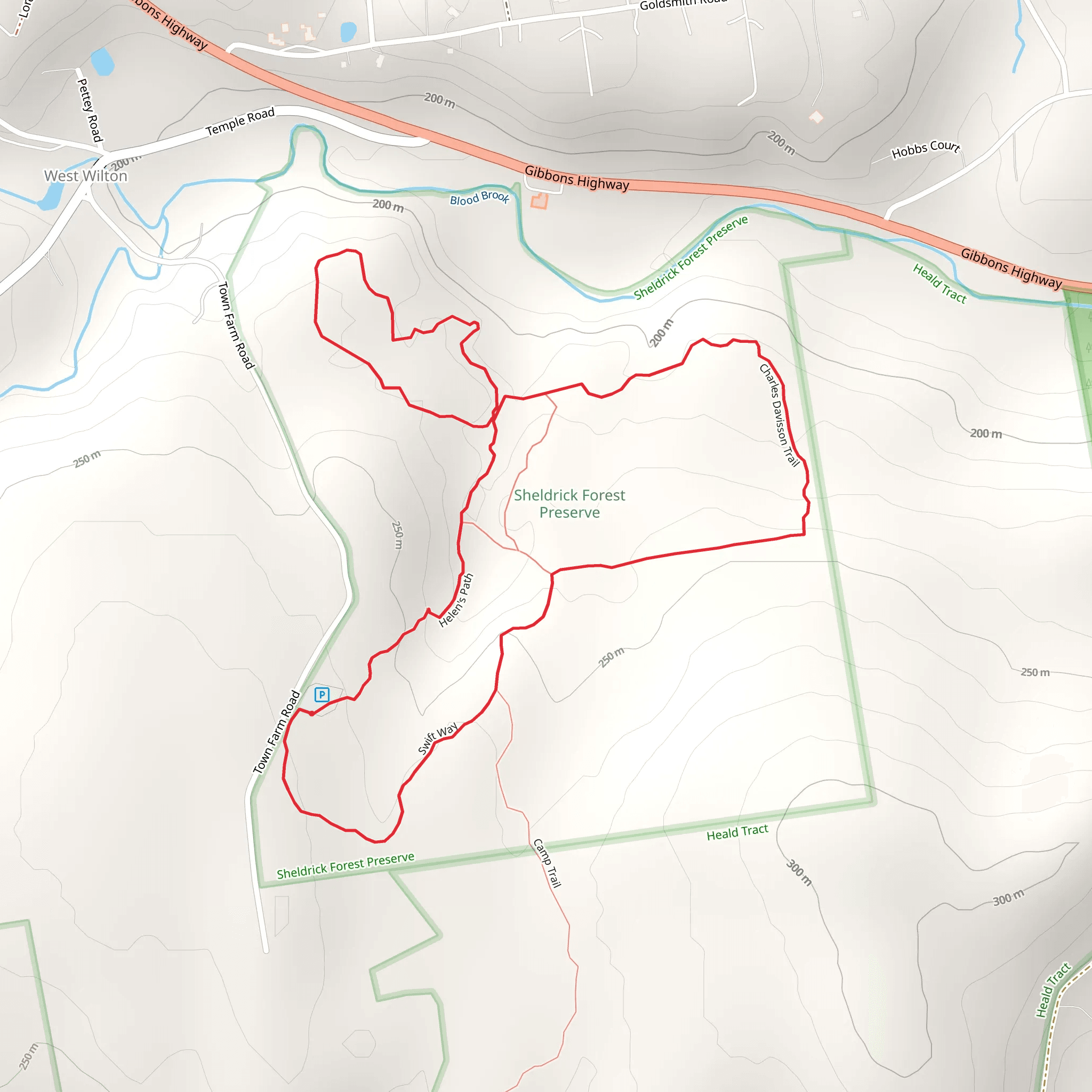 Swift Way and Helen's Path Loop mobile static map