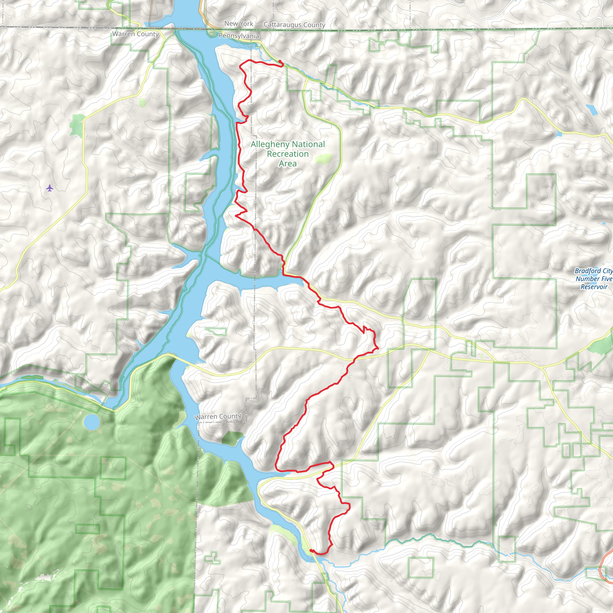 Allegheny River Trail mobile static map