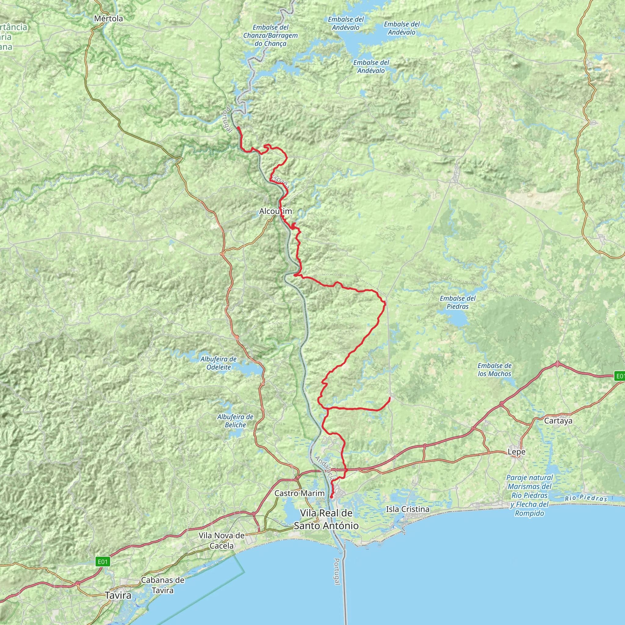 GR 114 Camino Natural del Guadiana mobile static map