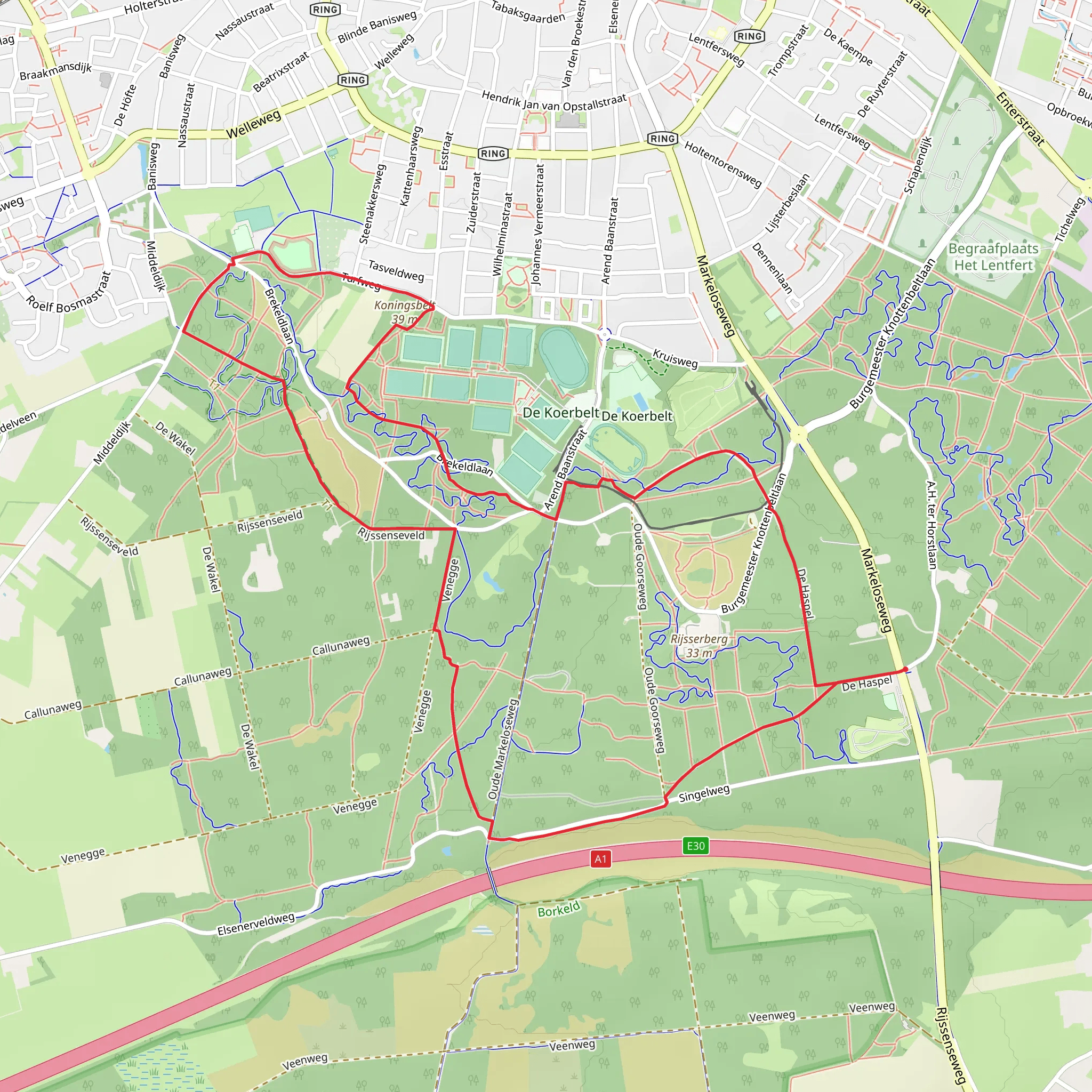 De Ravijntjes and Museumlijn Loop mobile static map