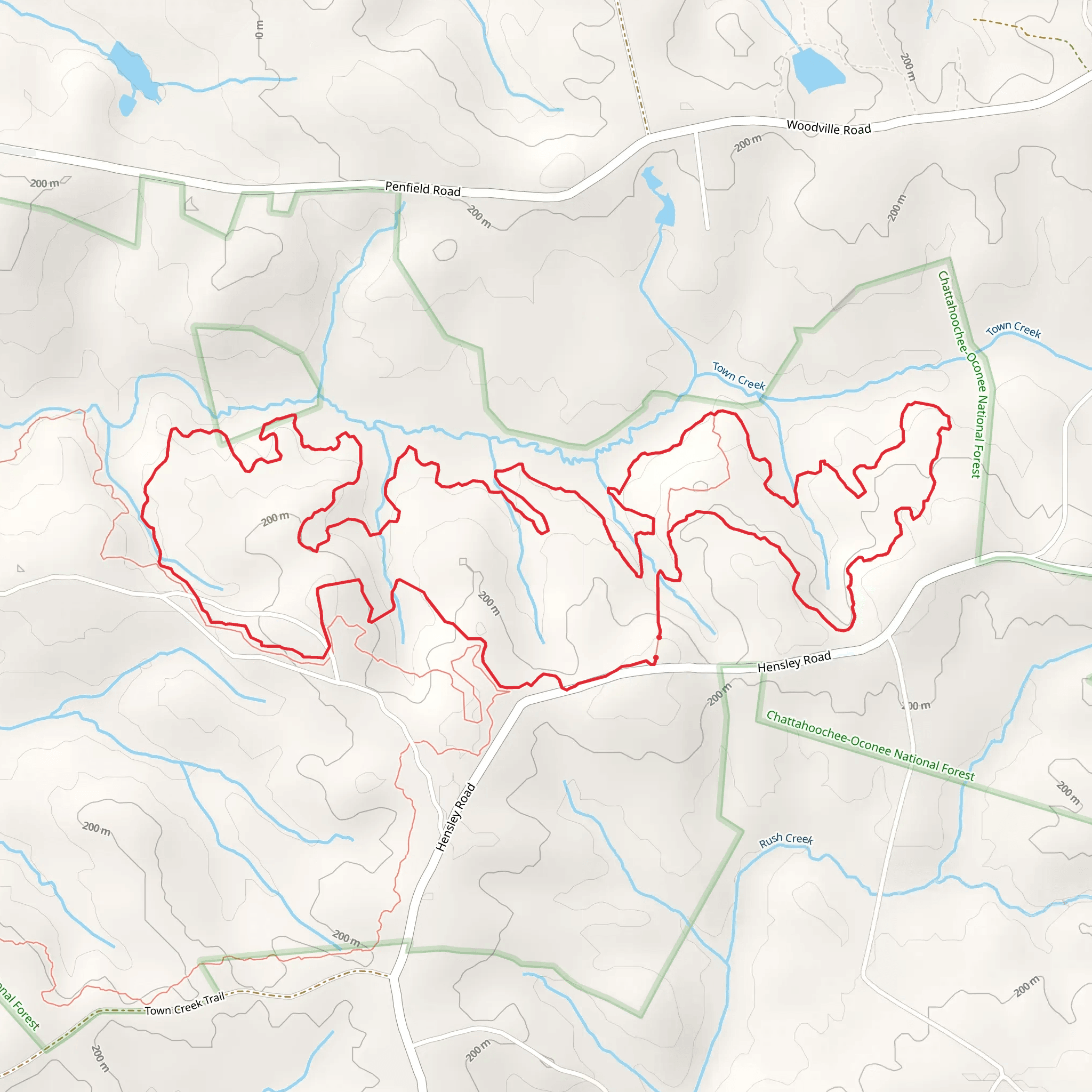 Town Creek A Loop mobile static map