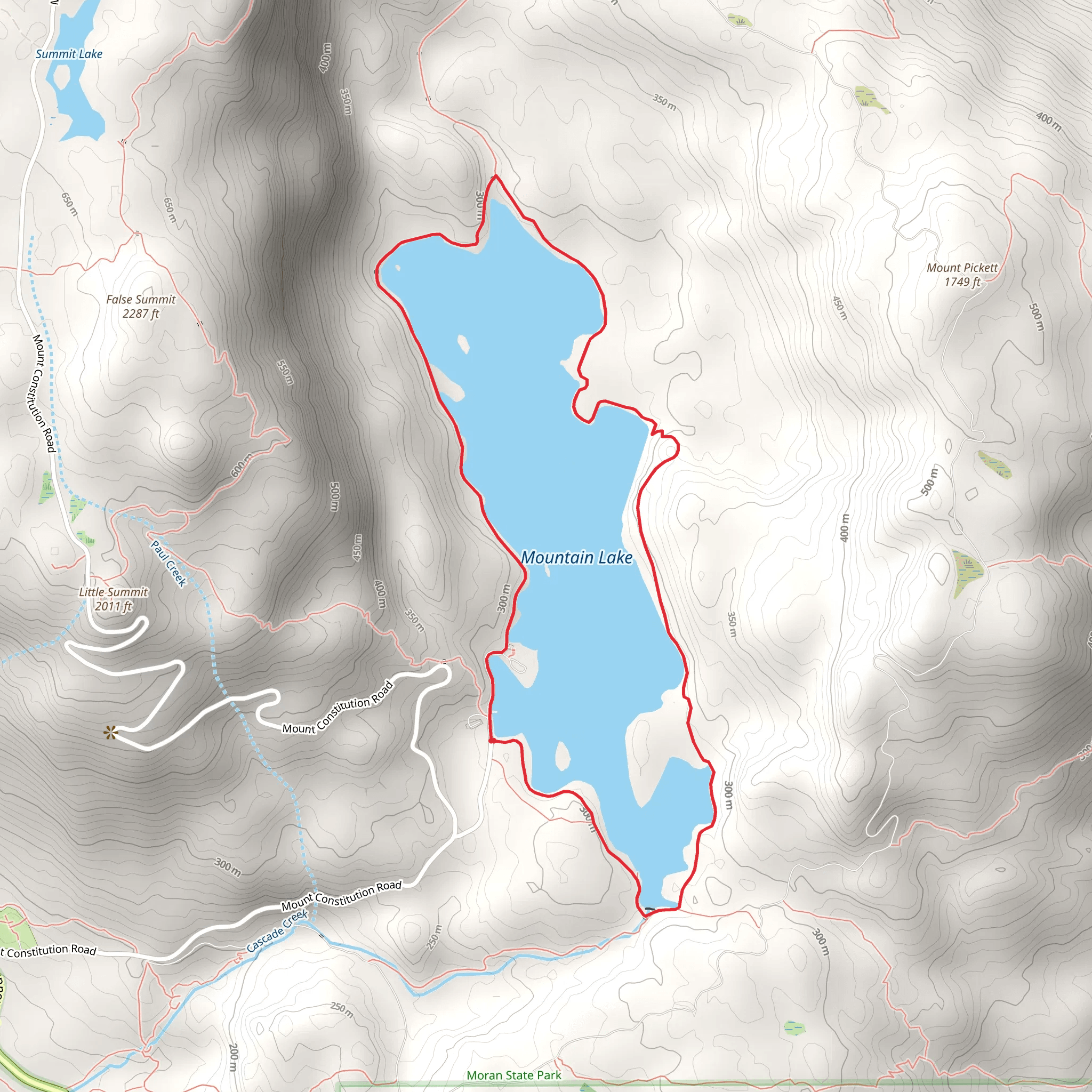 Mountain Lake Loop Trail mobile static map
