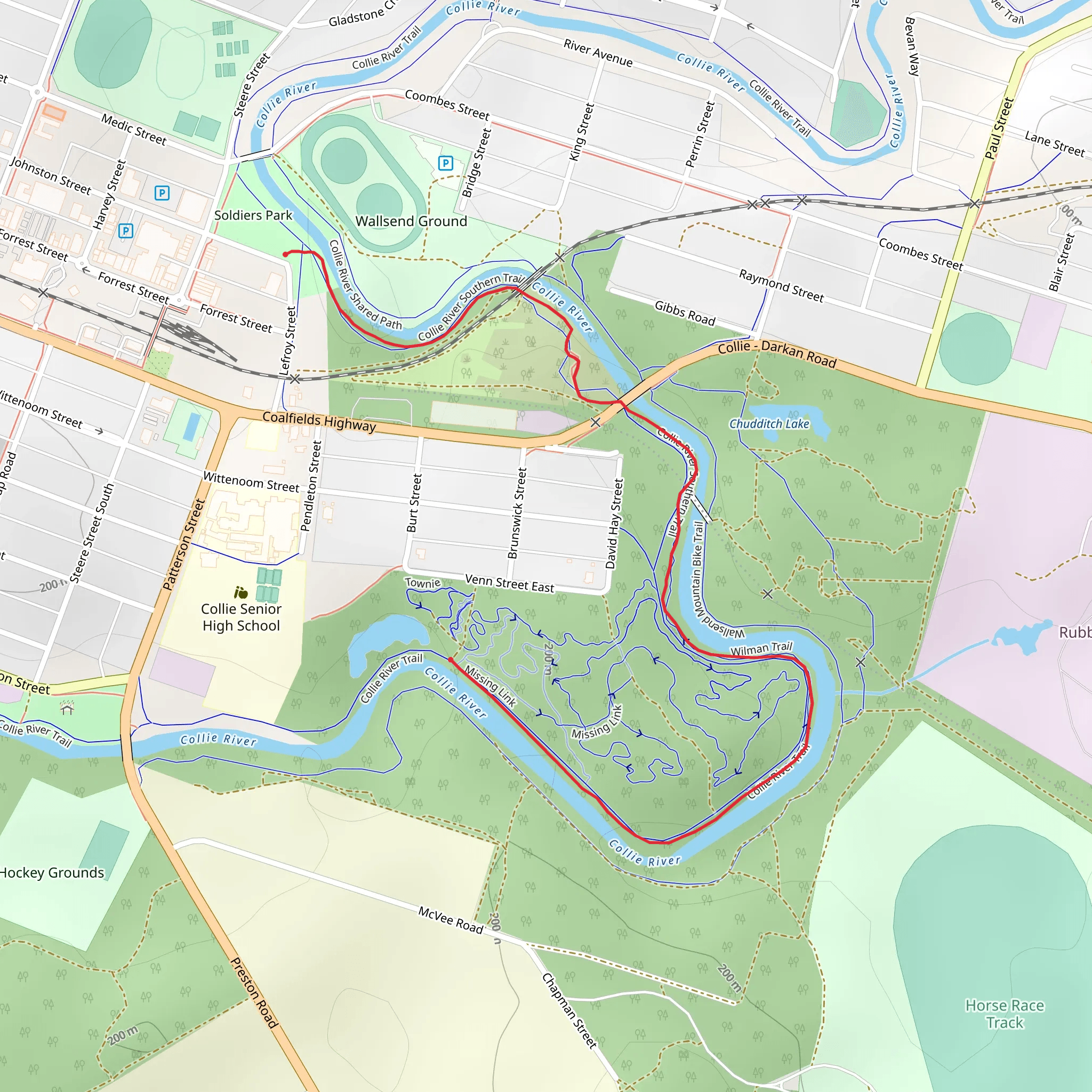 Wilman Trail mobile static map