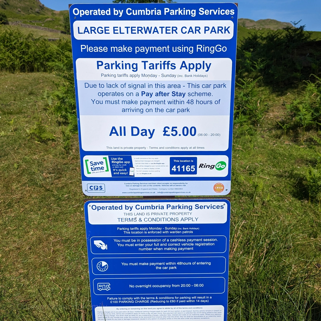 An image depicting the trail Skelwith Force Walk from Elterwater and its surrounding area.