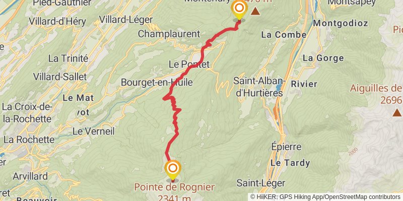 GR 738 - Haute Traversée de Belledonne stage 9 Map