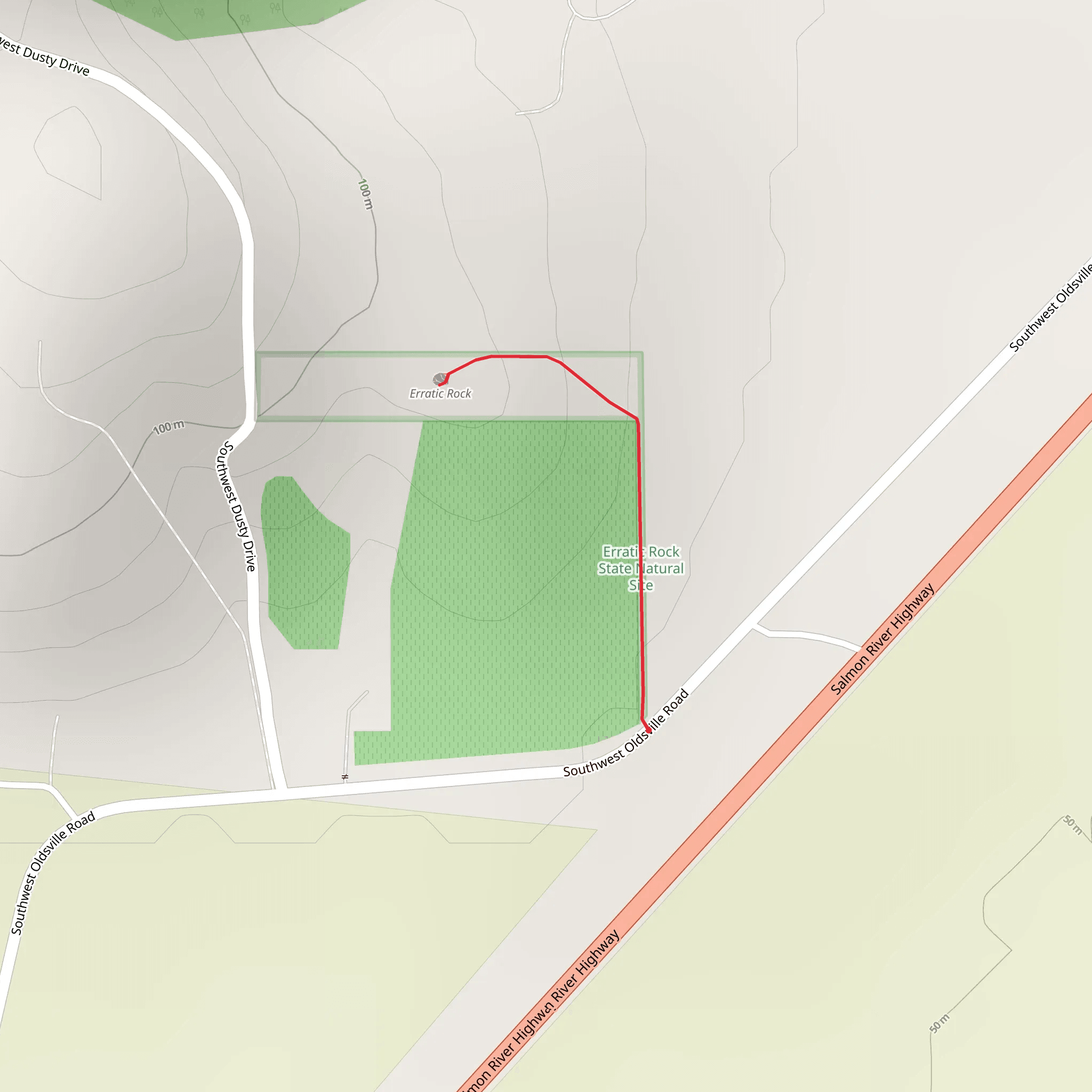 Southwest Oldsville Road mobile static map