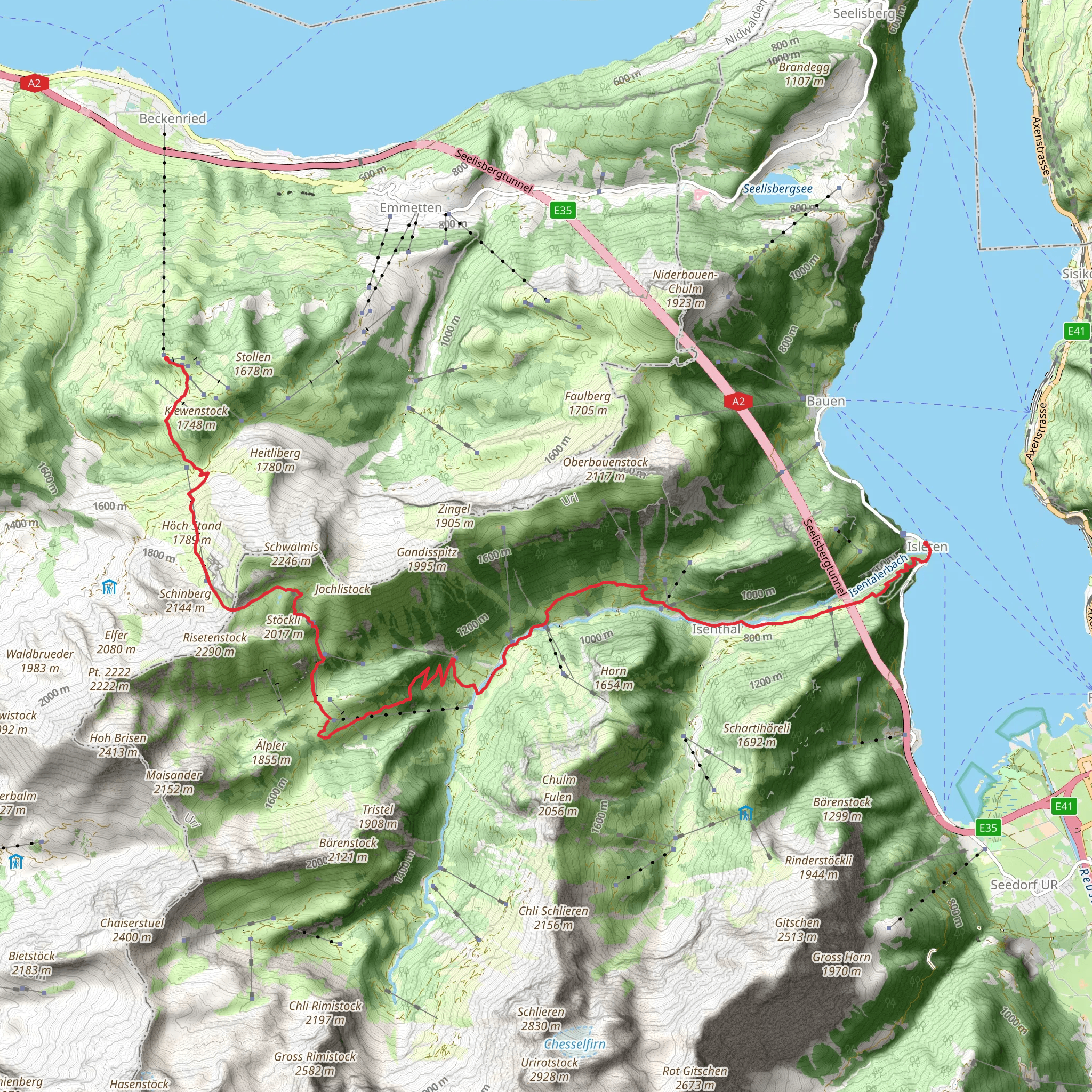 ViaUrschweiz mobile static map