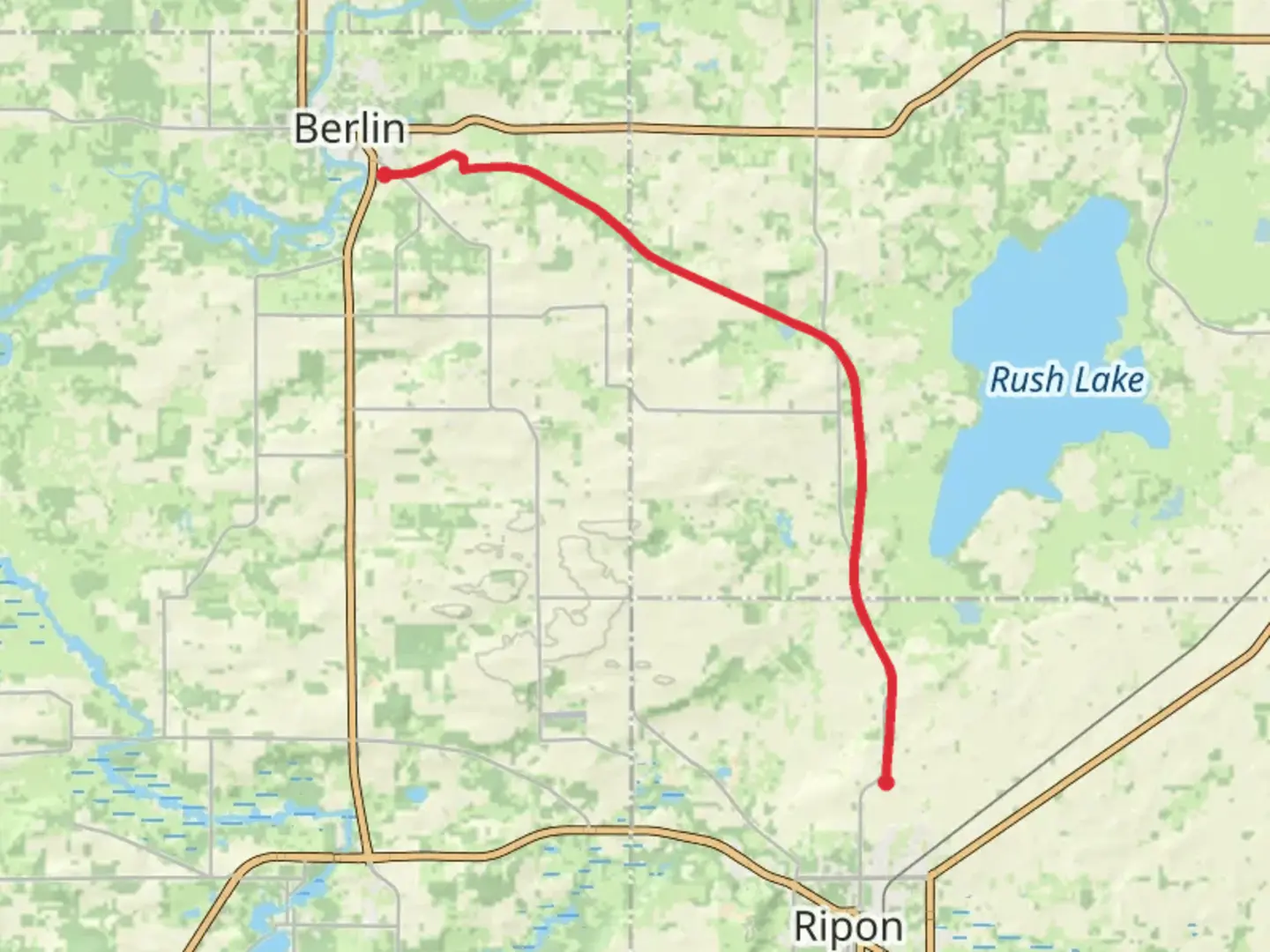 An image depicting the trail Mascoutin Valley State Trail and its surrounding area.