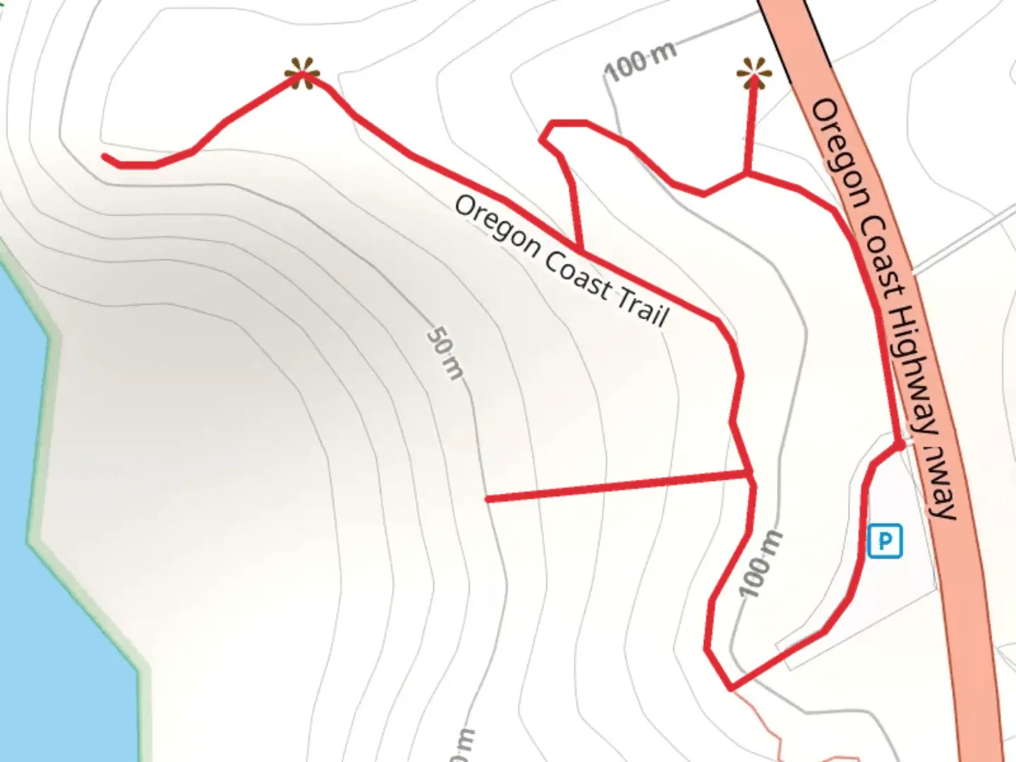 An image depicting the trail Oregon Coast Loop Trail and its surrounding area.