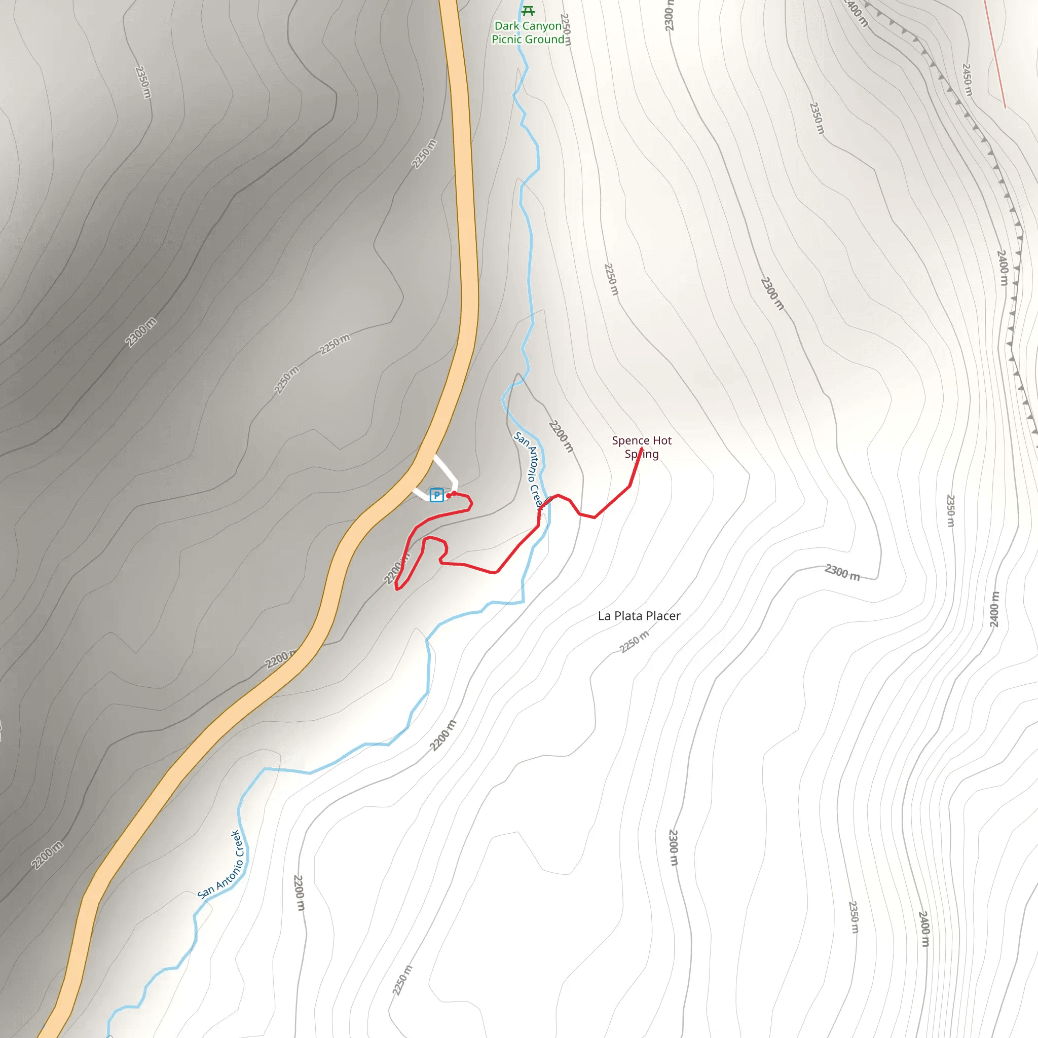 Spence Hot Spring mobile static map