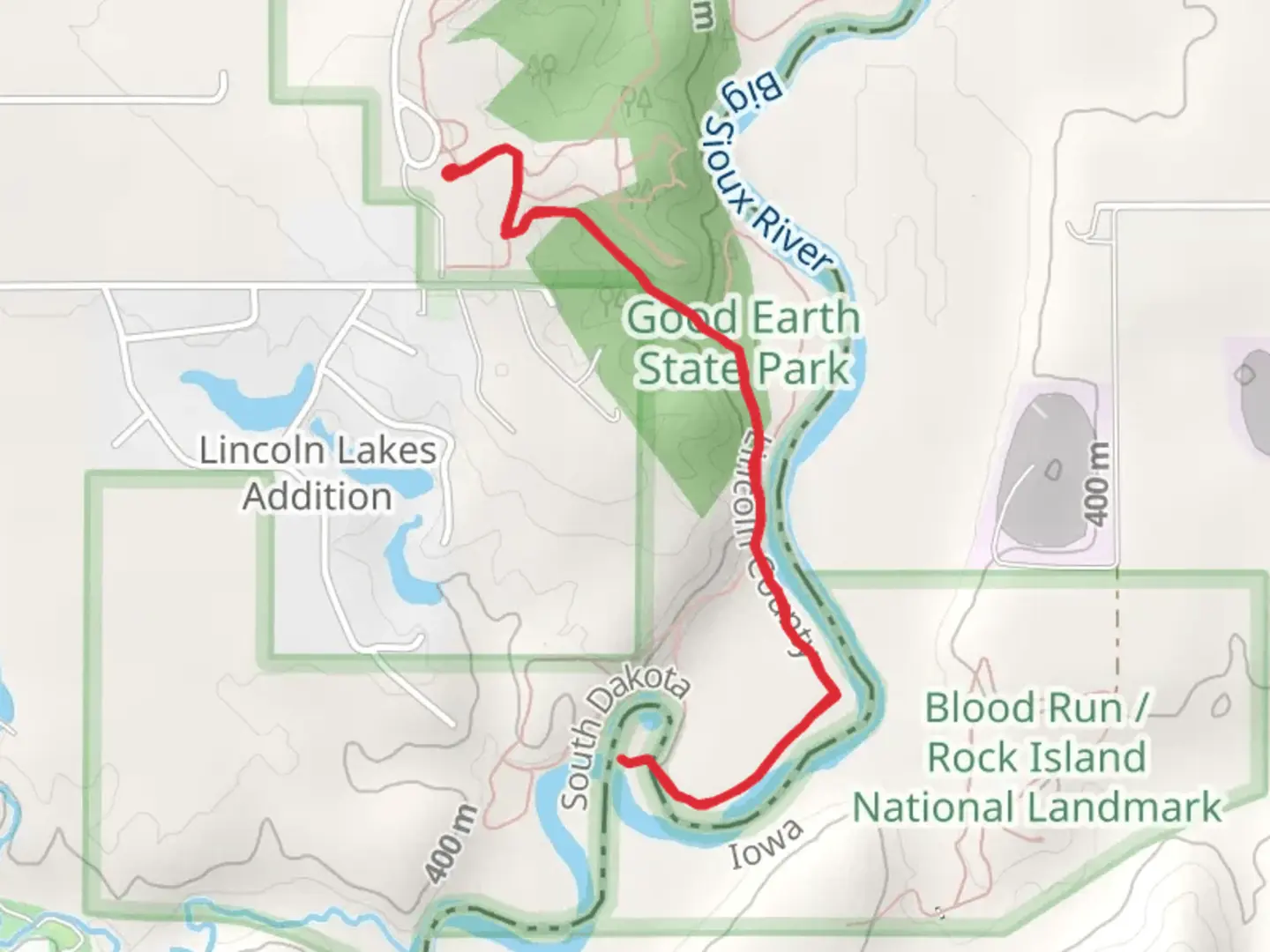 An image depicting the trail Good Earth State Park Walk and its surrounding area.
