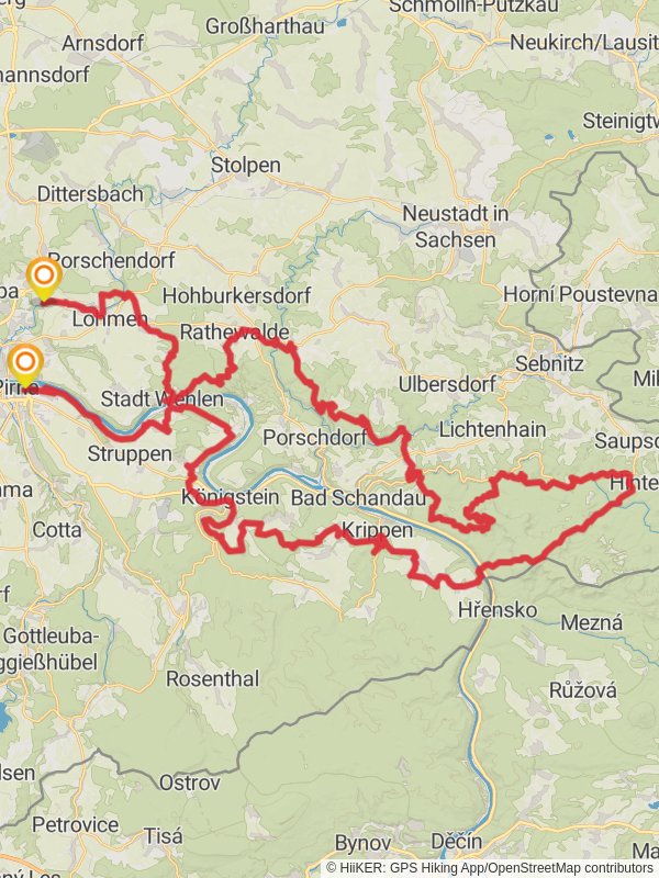 Malerweg mobile static map