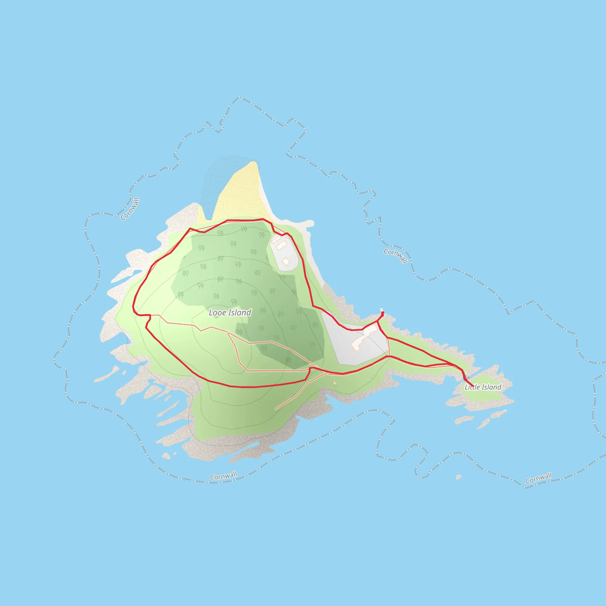 Looe Island Loop mobile static map