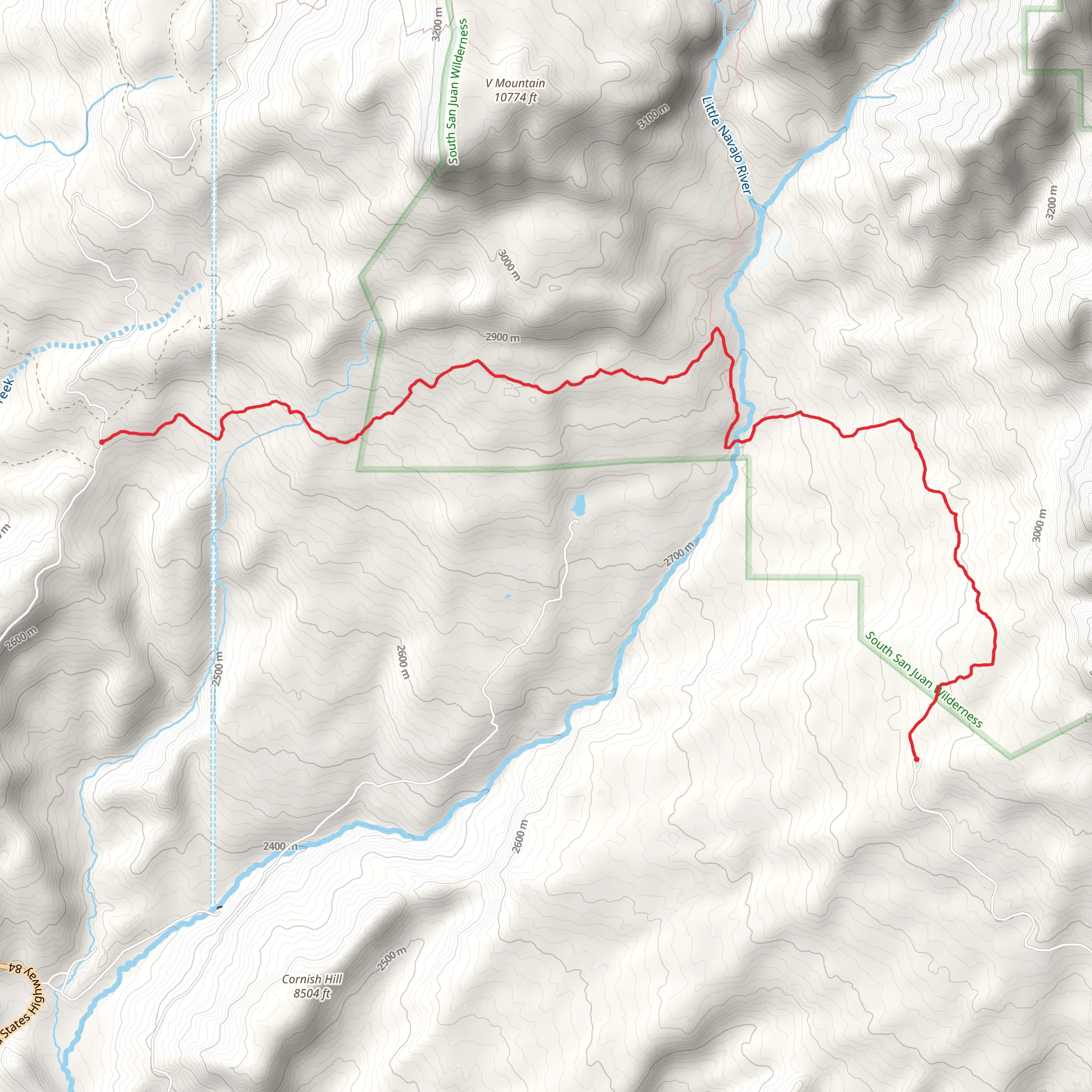 Navajo Peak Trail mobile static map
