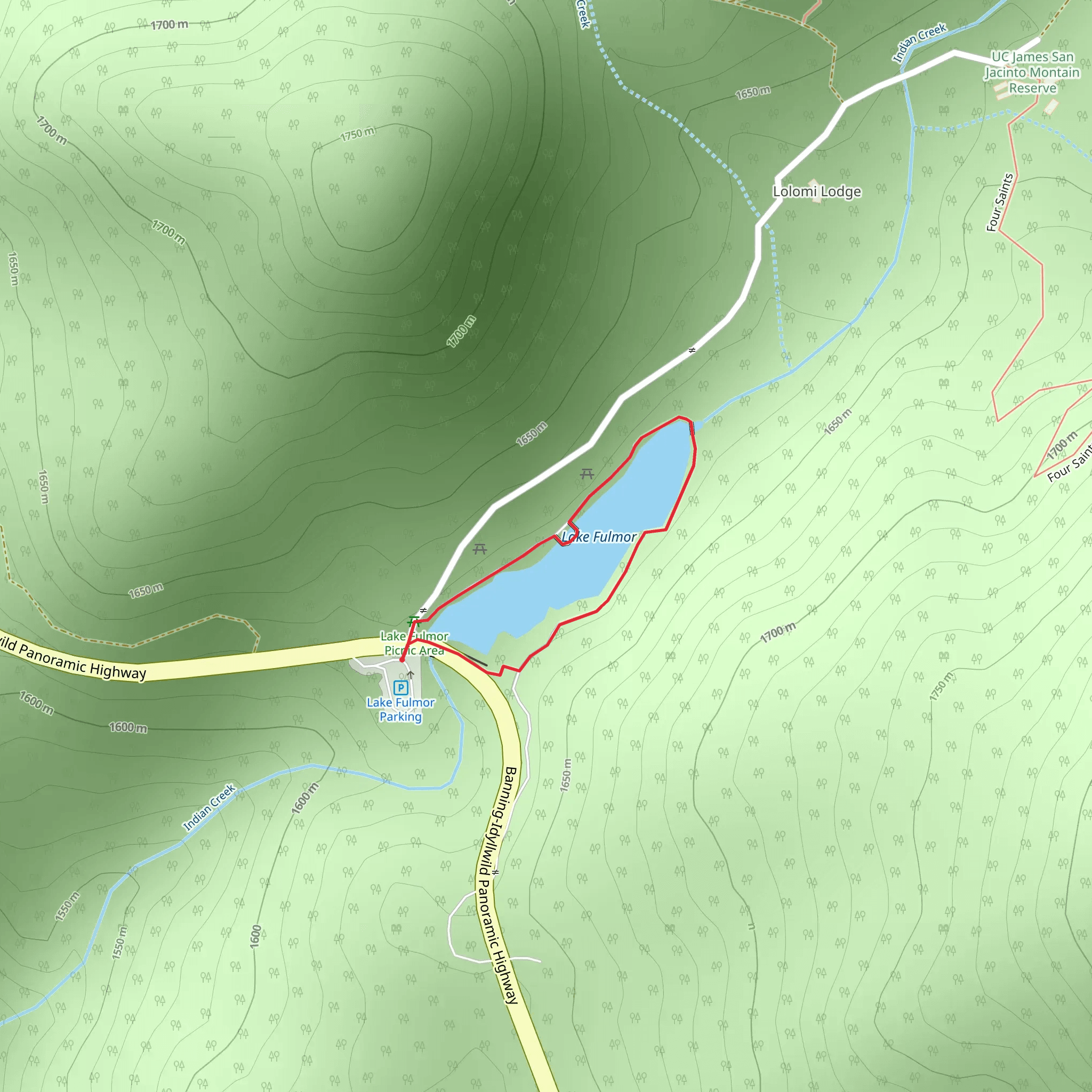 Lake Fulmor Loop mobile static map