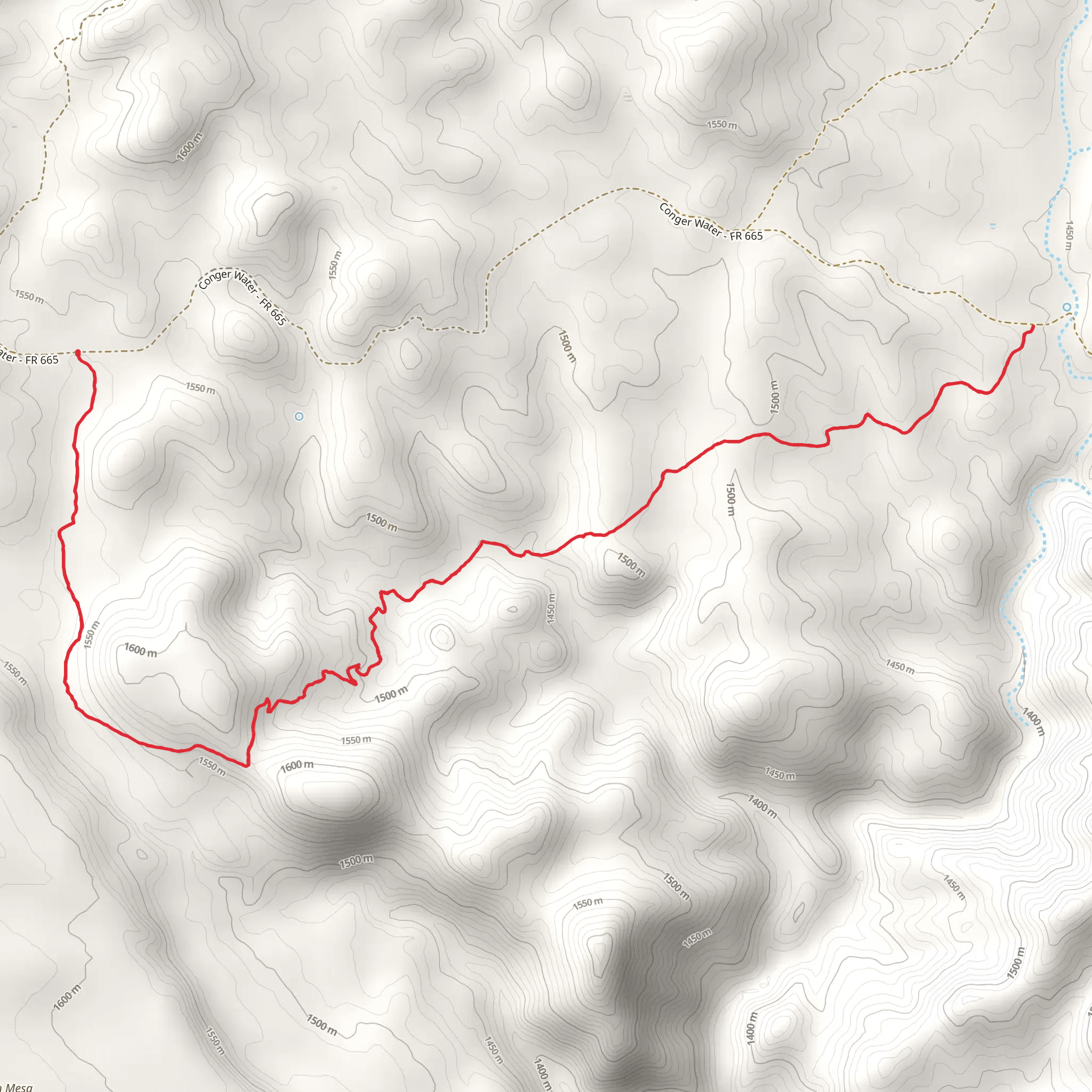 Alligator Spring Trail mobile static map