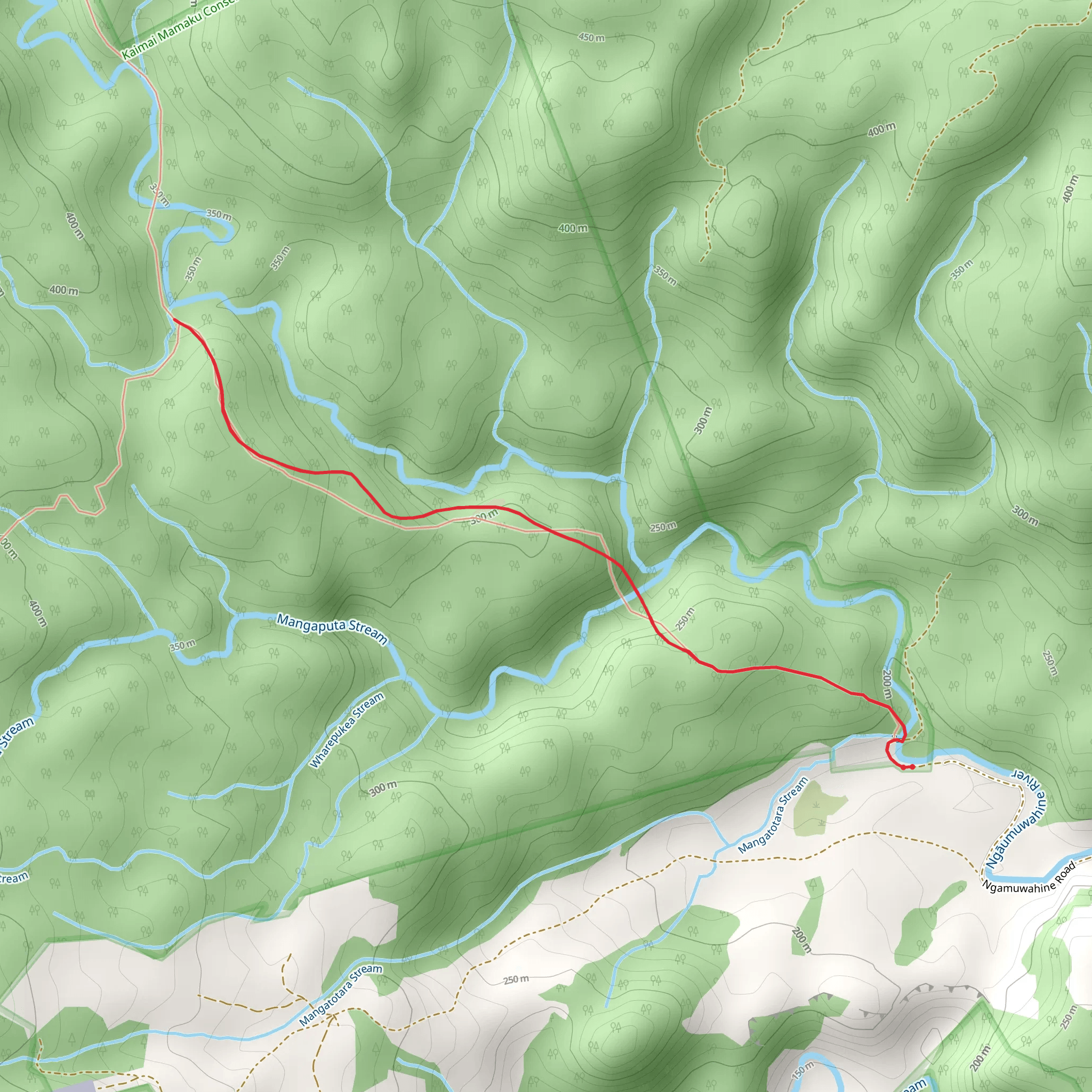 Ngamuwahine Track mobile static map