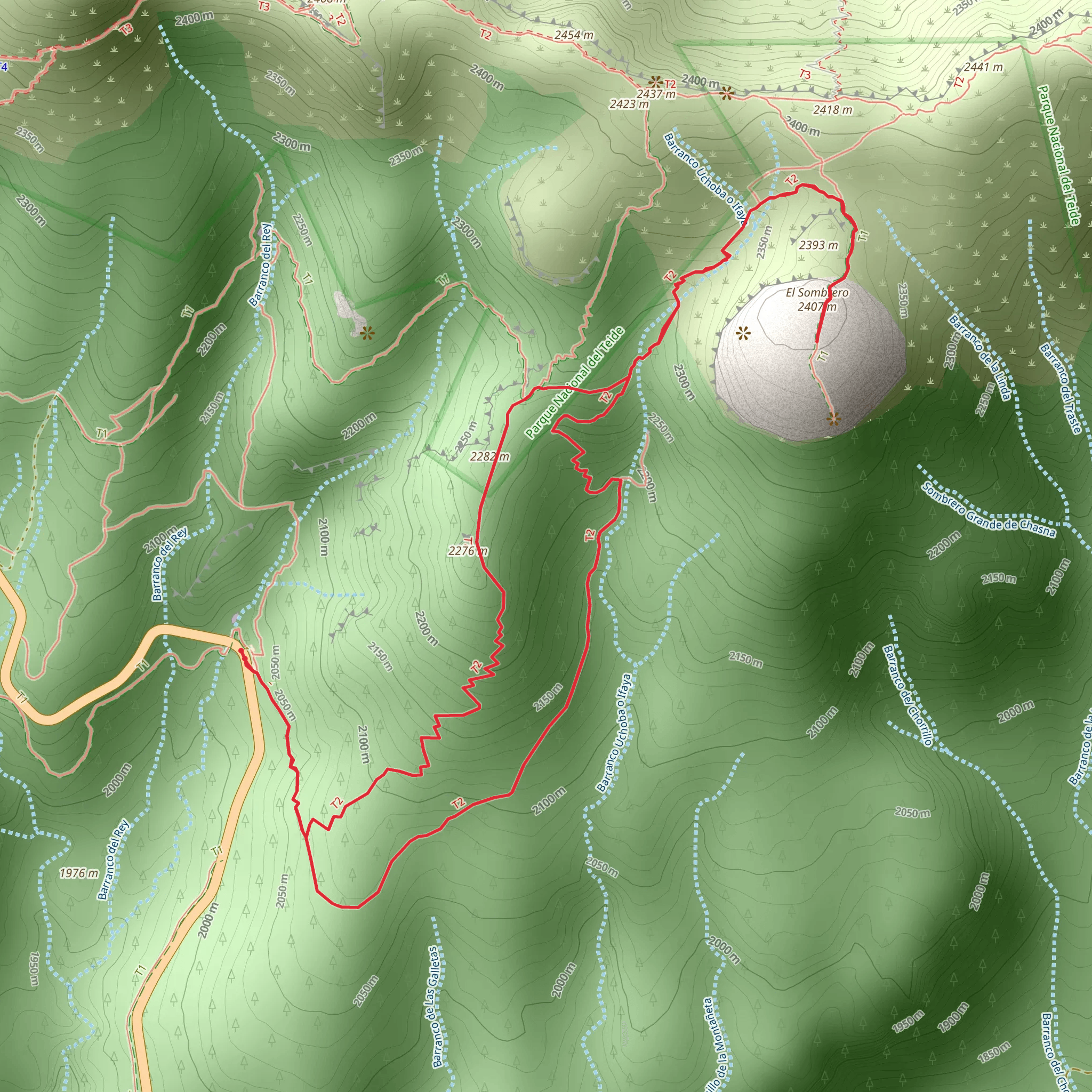 Sombrero de Chasna Trail mobile static map