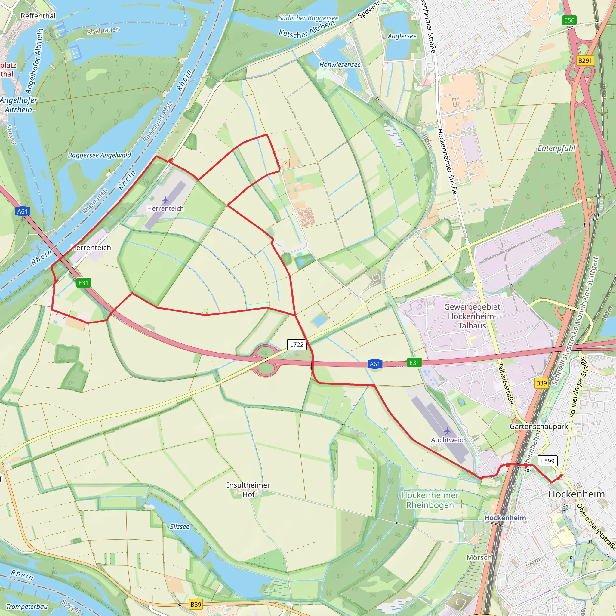 Herrenteich Loop mobile static map
