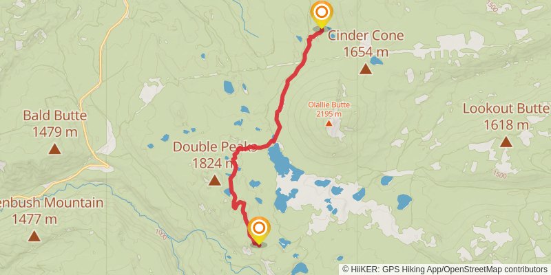 Pacific Crest Trail - Mount Hood To Mount Mcgloughlin stage 7 Map