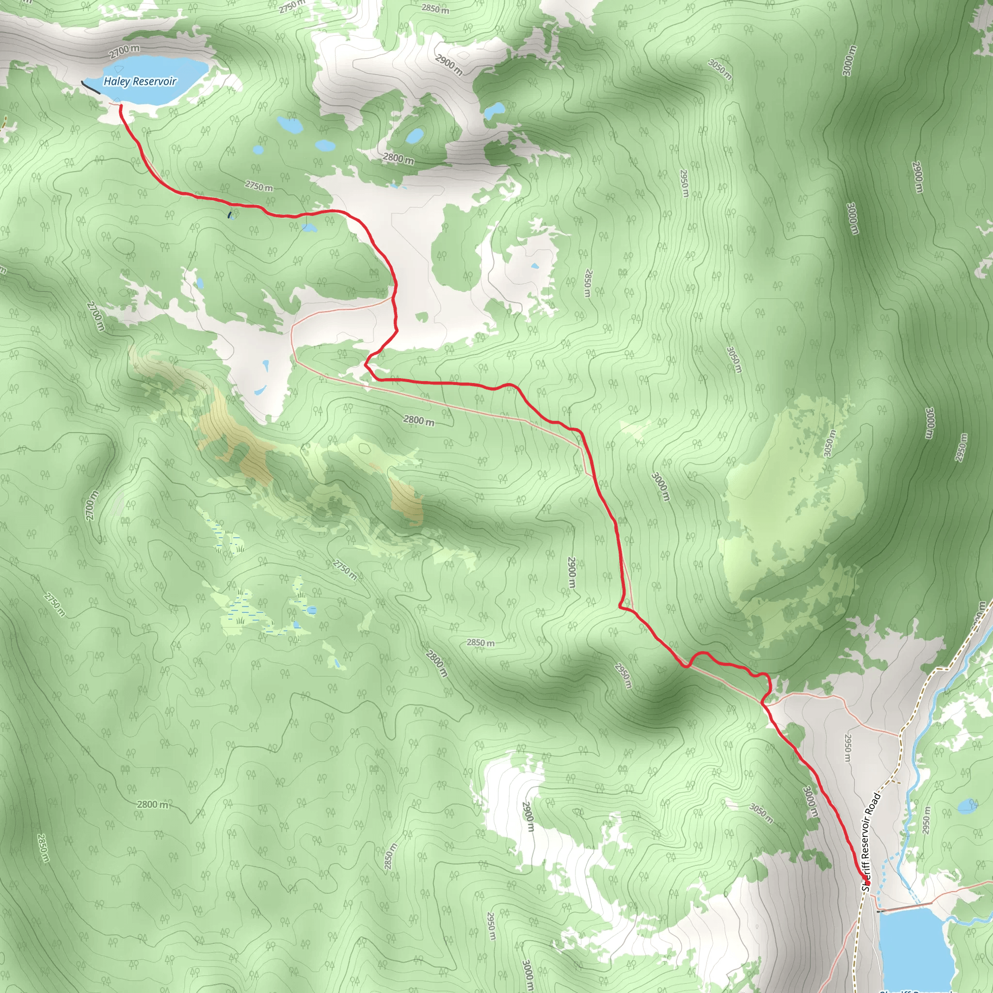 Bunker Basin Trail mobile static map