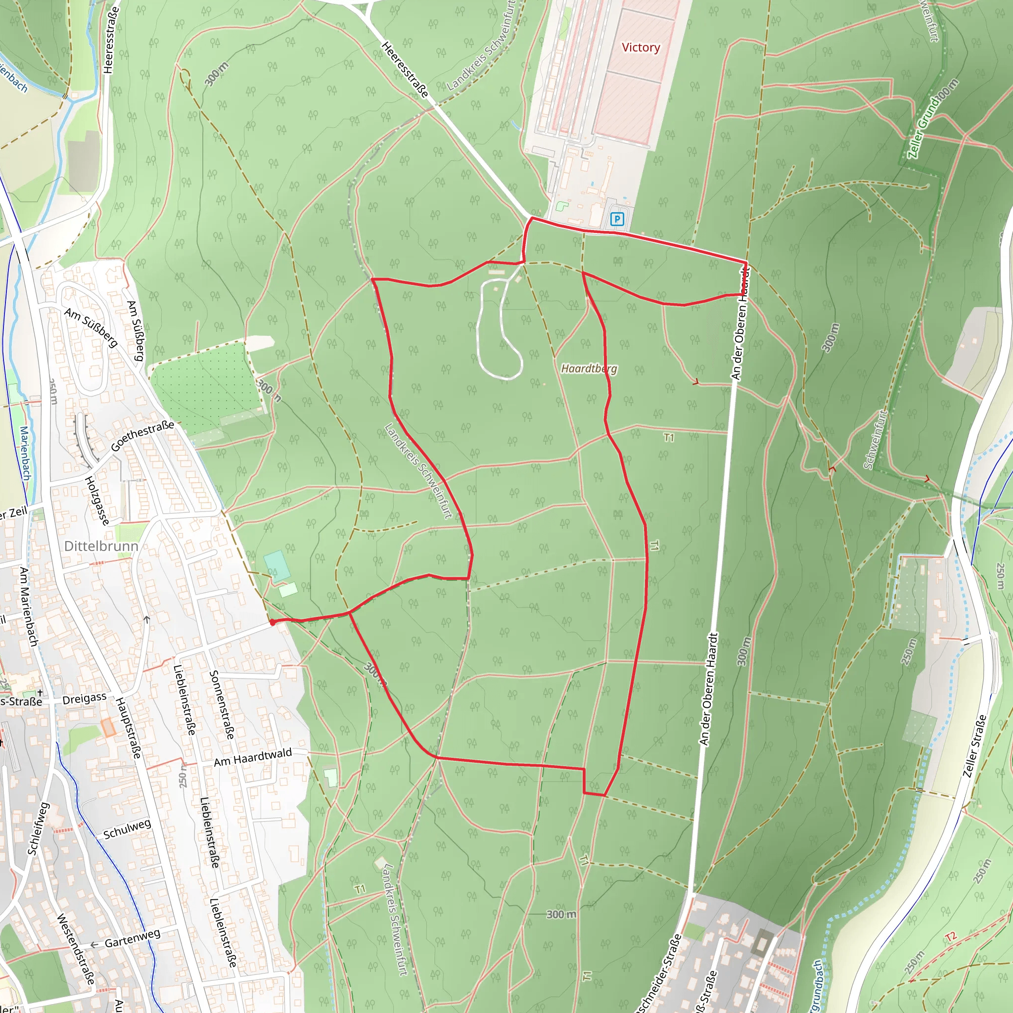 Haardtberg via Durchs Lauerbachtal mobile static map