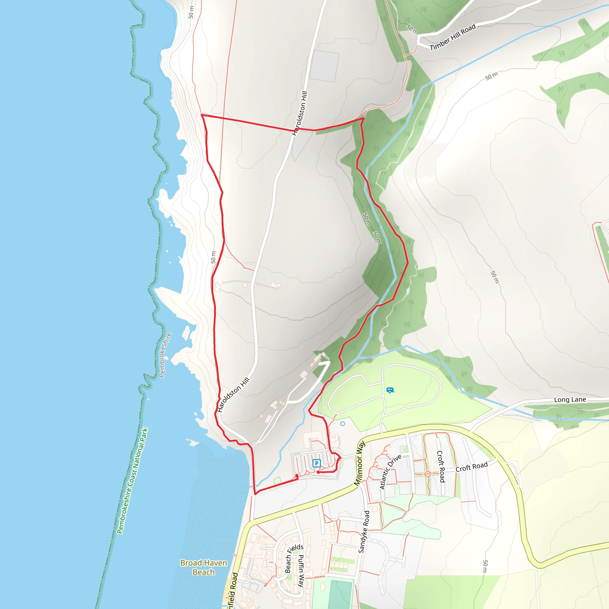 Broad Haven mobile static map