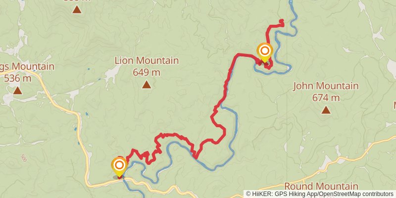 Chattooga River Trail stage 2 Map