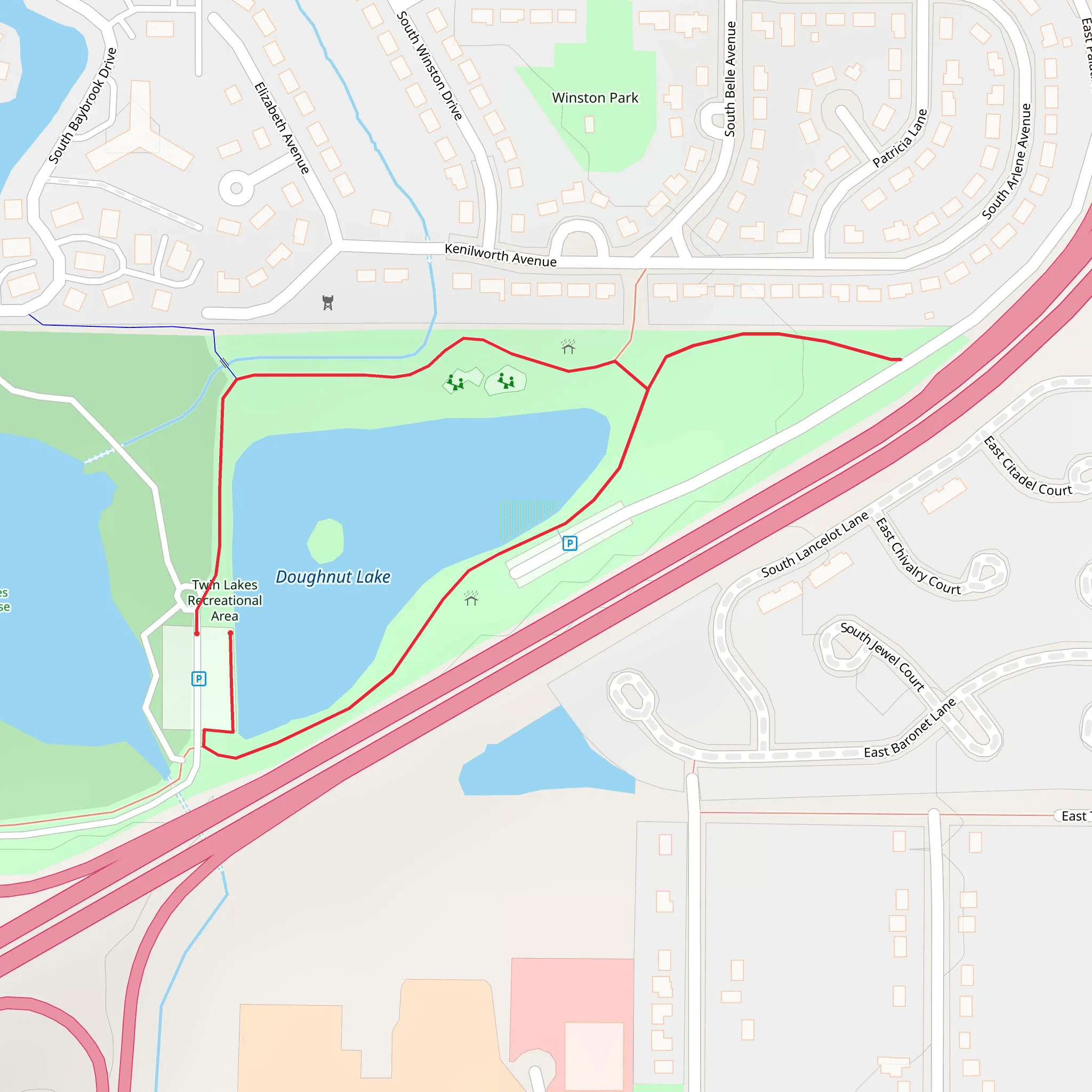 Lake Doughnut Loop mobile static map