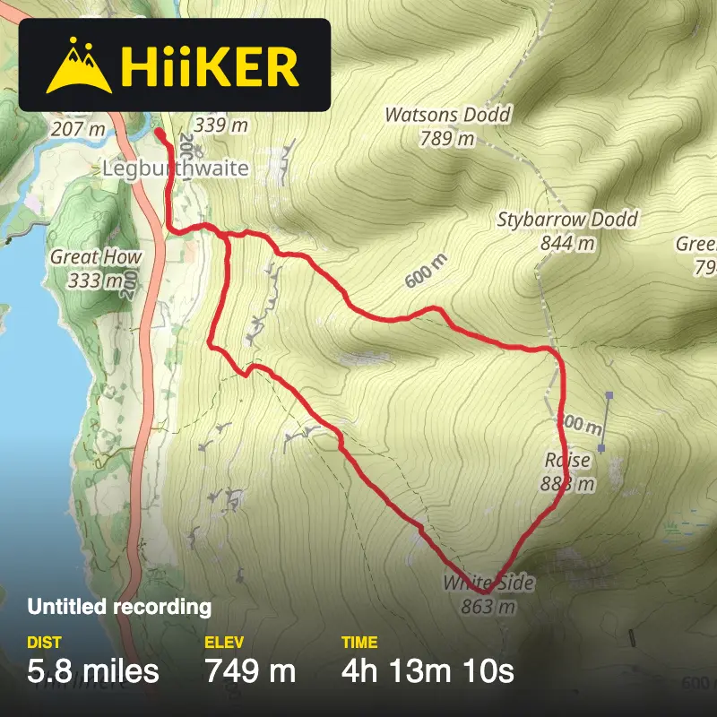 A map preview of the recording Untitled recording.