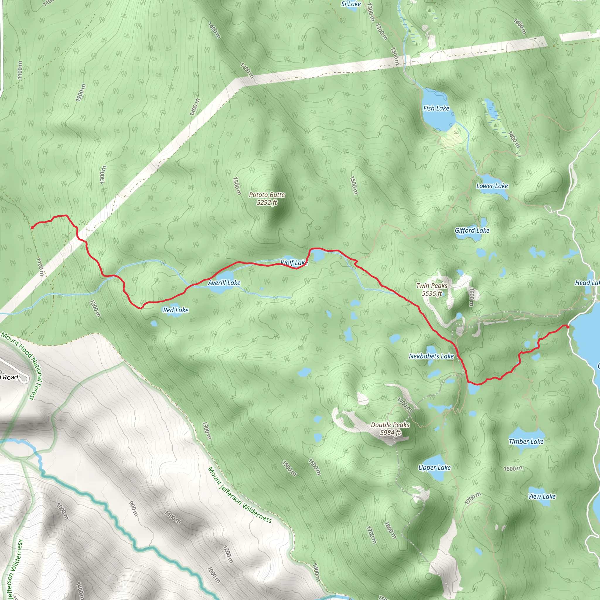 Red Lake Trail mobile static map