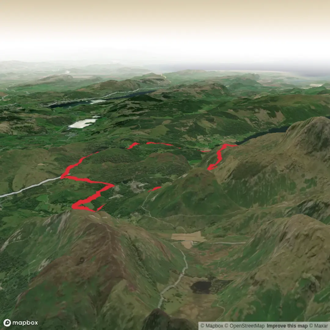 An image depicting the trail Coniston walk 1 and its surrounding area.