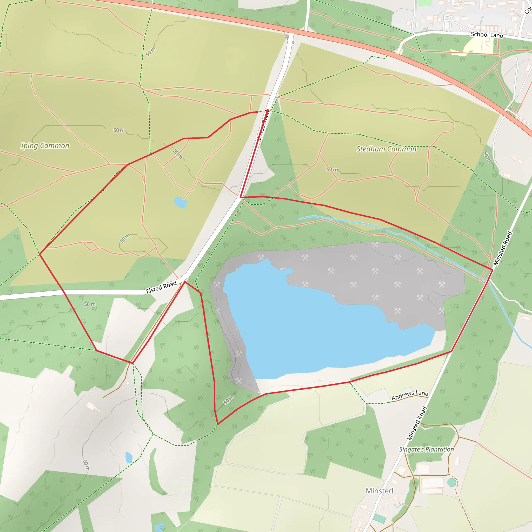 Iping Common and Stedham Common mobile static map