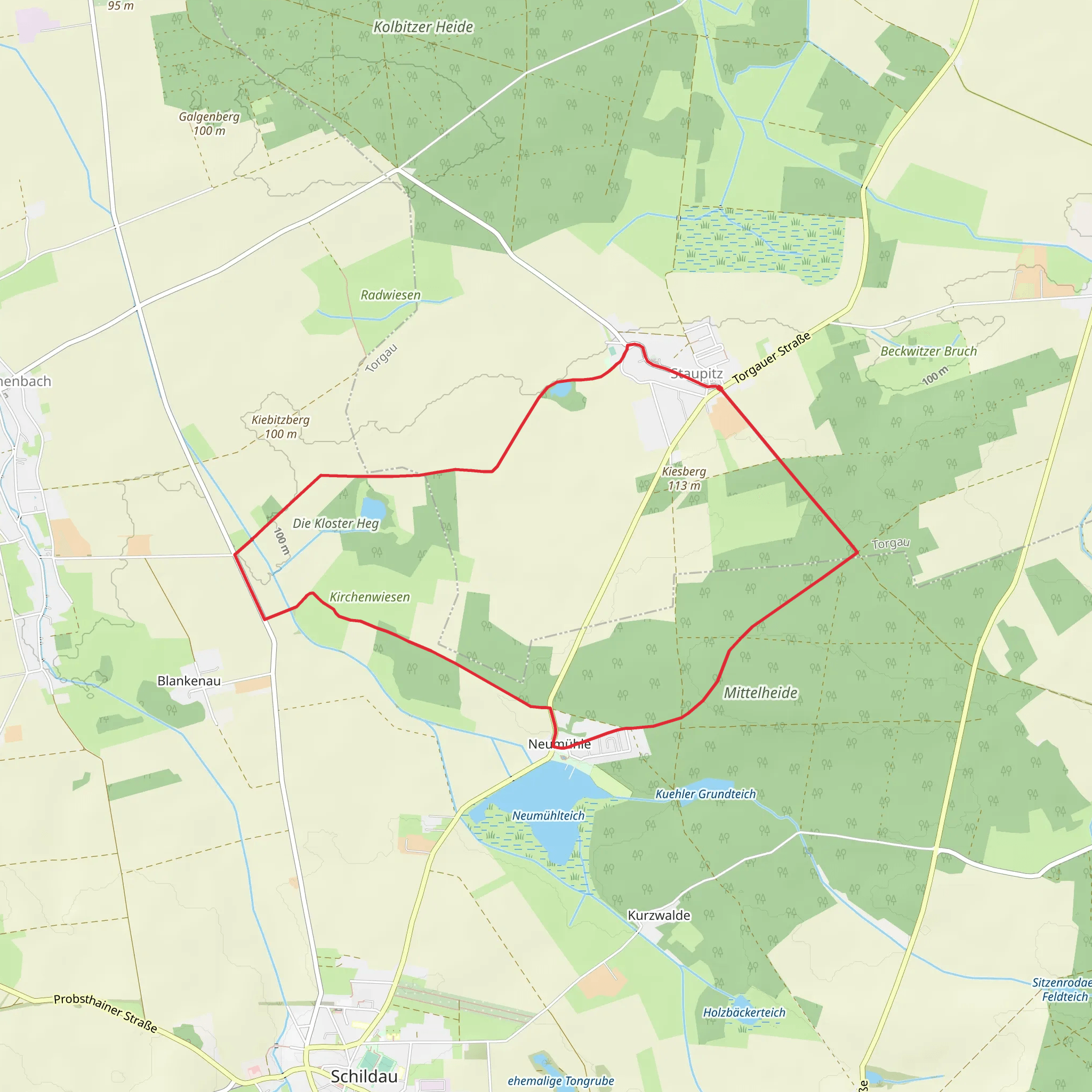 Staupitz Neumuehle and Luthetweg Sachsen mobile static map