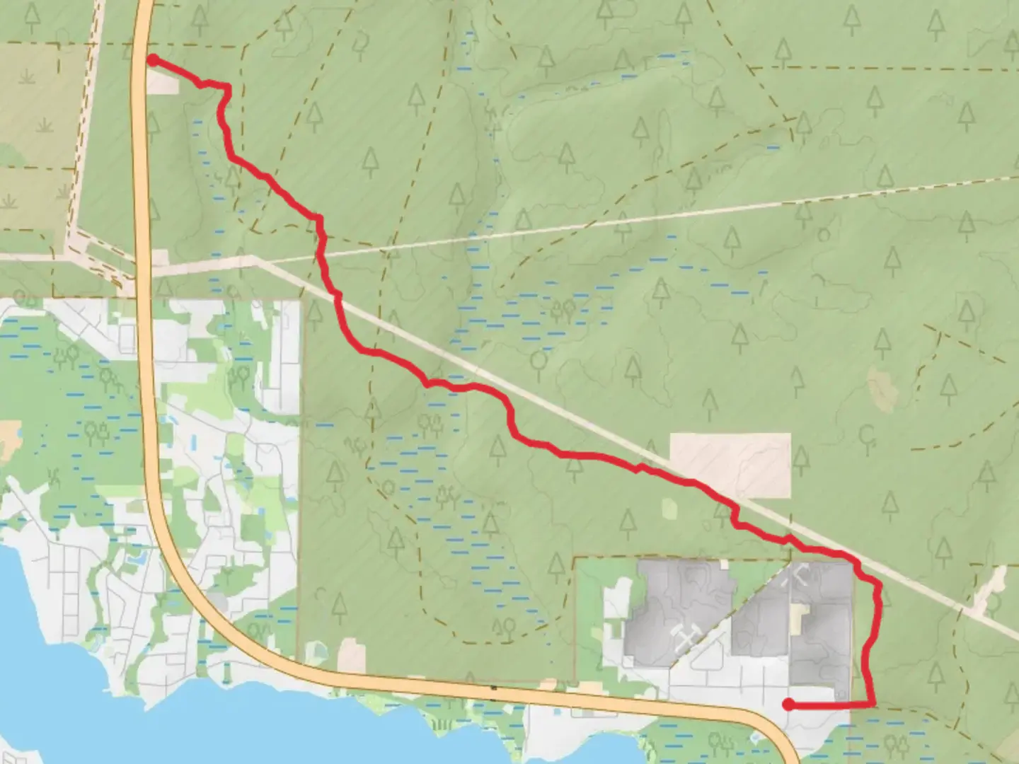 An image depicting the trail Nelda Road and Florida Trail and its surrounding area.