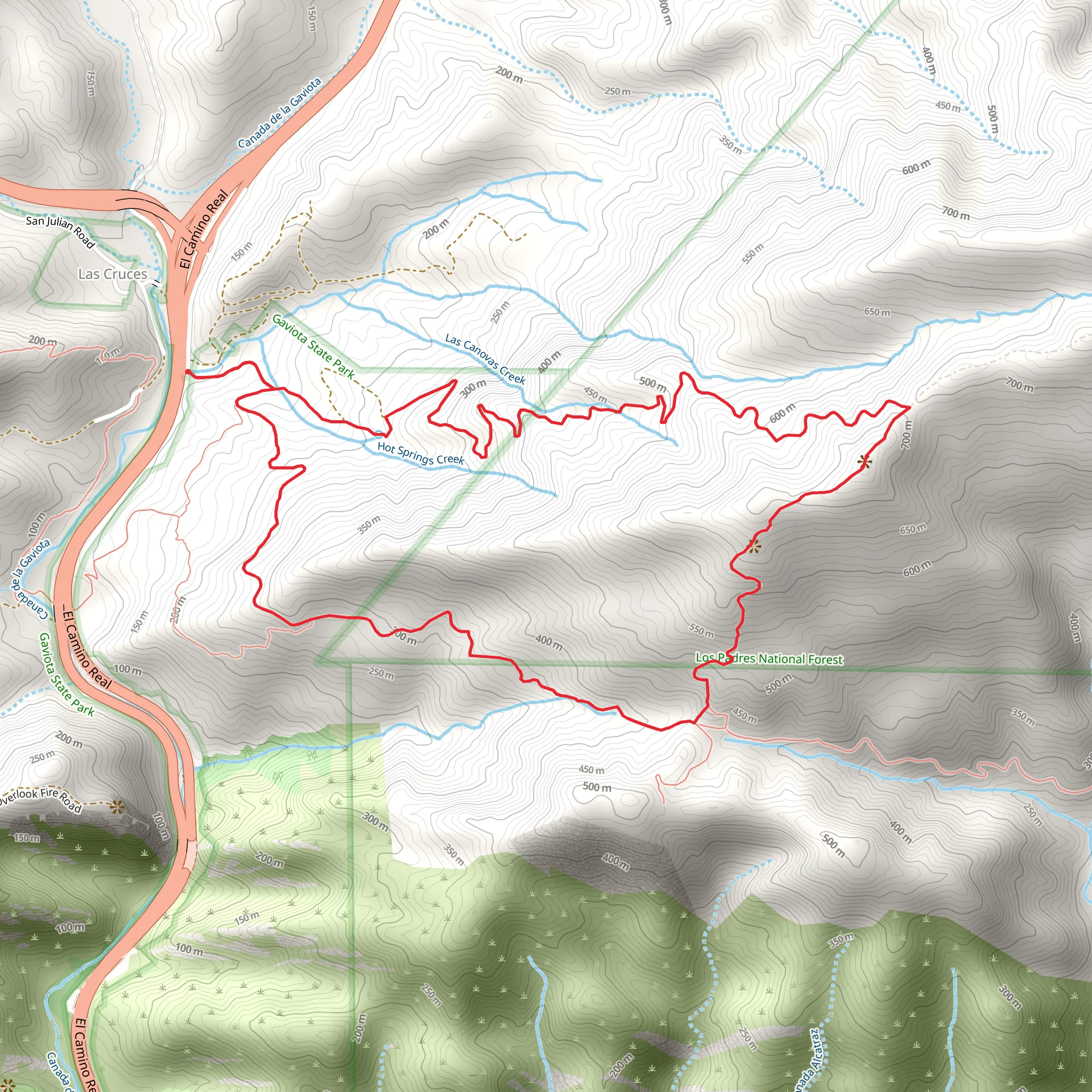 Trespass and Gaviota Peak Loop Trail mobile static map