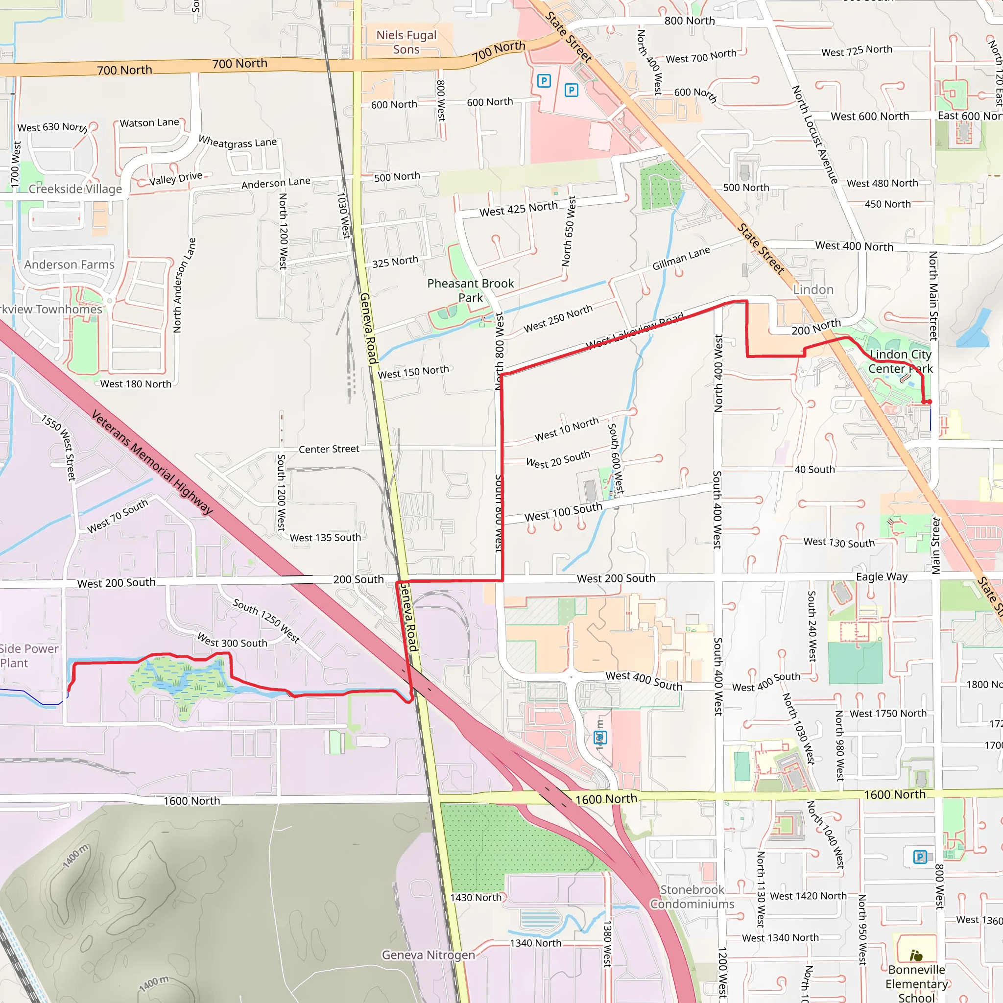 Lindon Heritage Trail mobile static map