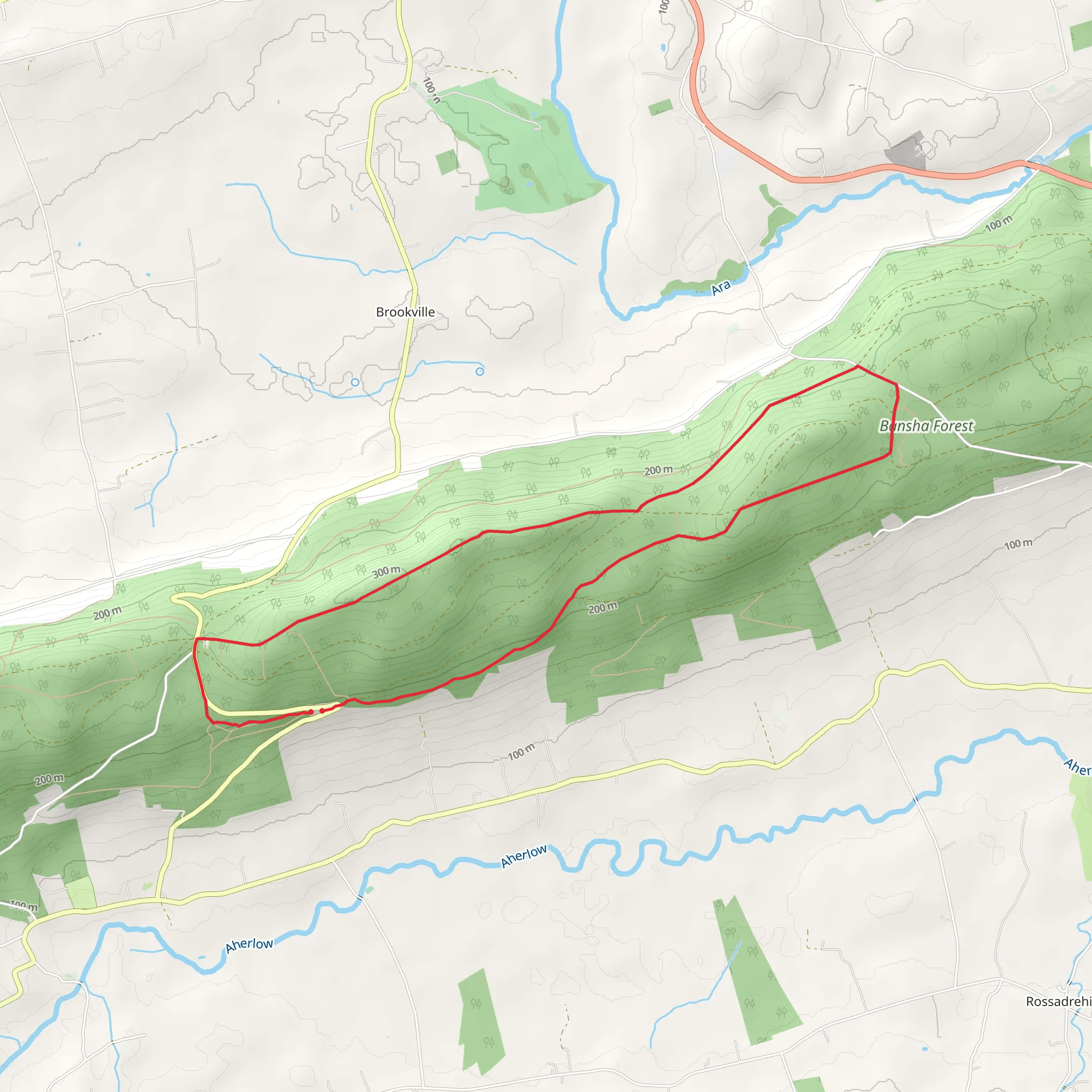 Glen of Aherlow - Millennium Stone Loop mobile static map