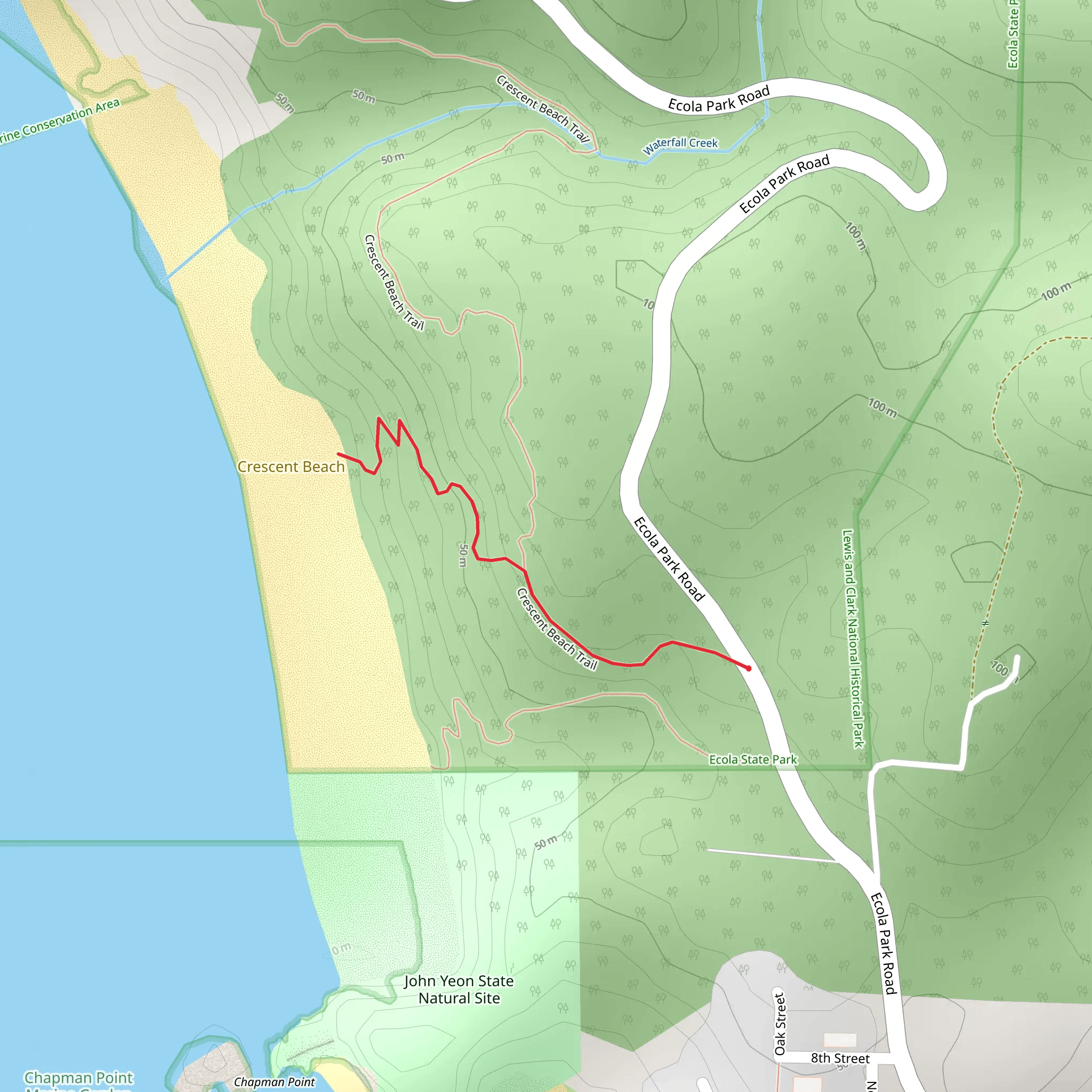 Crescent Beach mobile static map