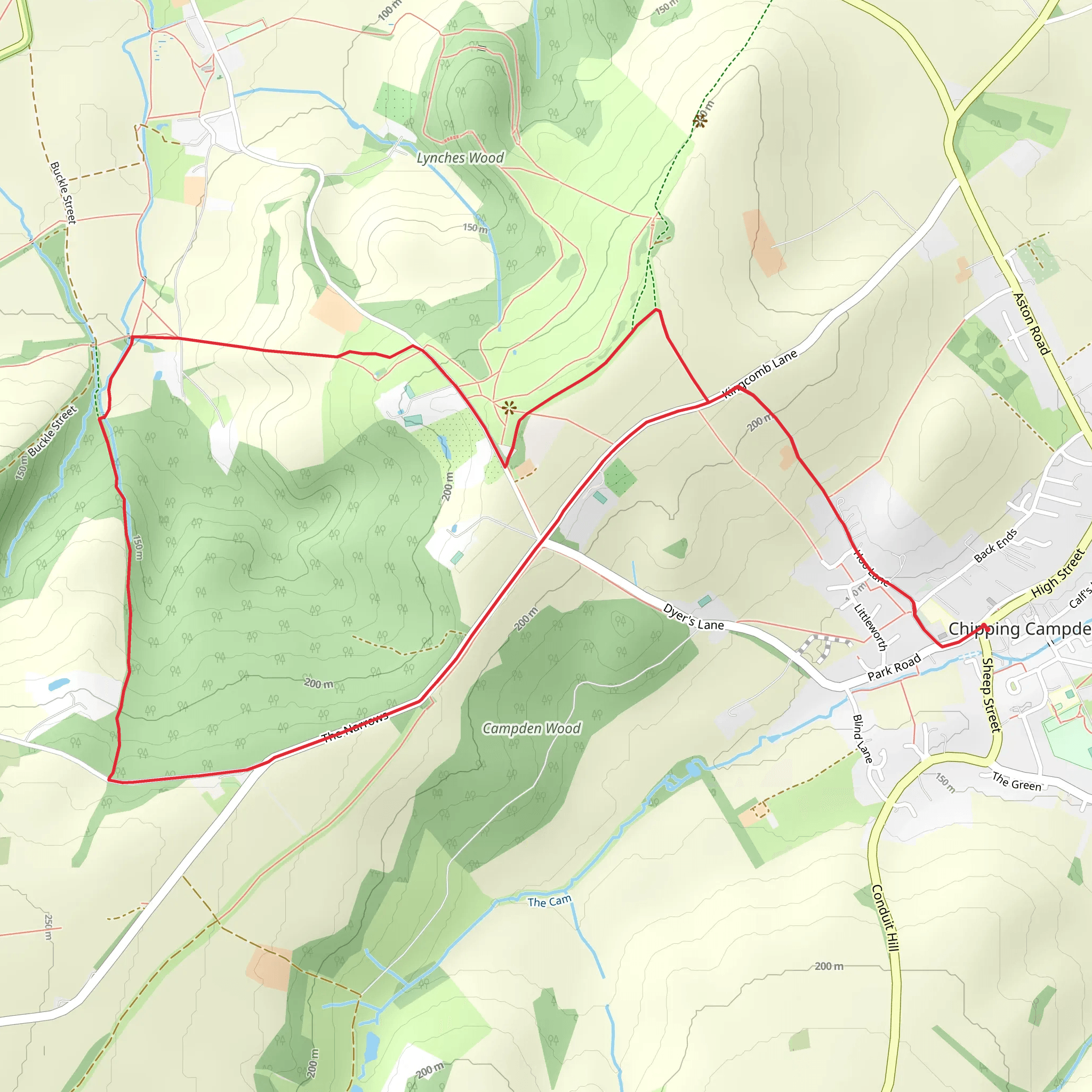 Weston Park Loop mobile static map