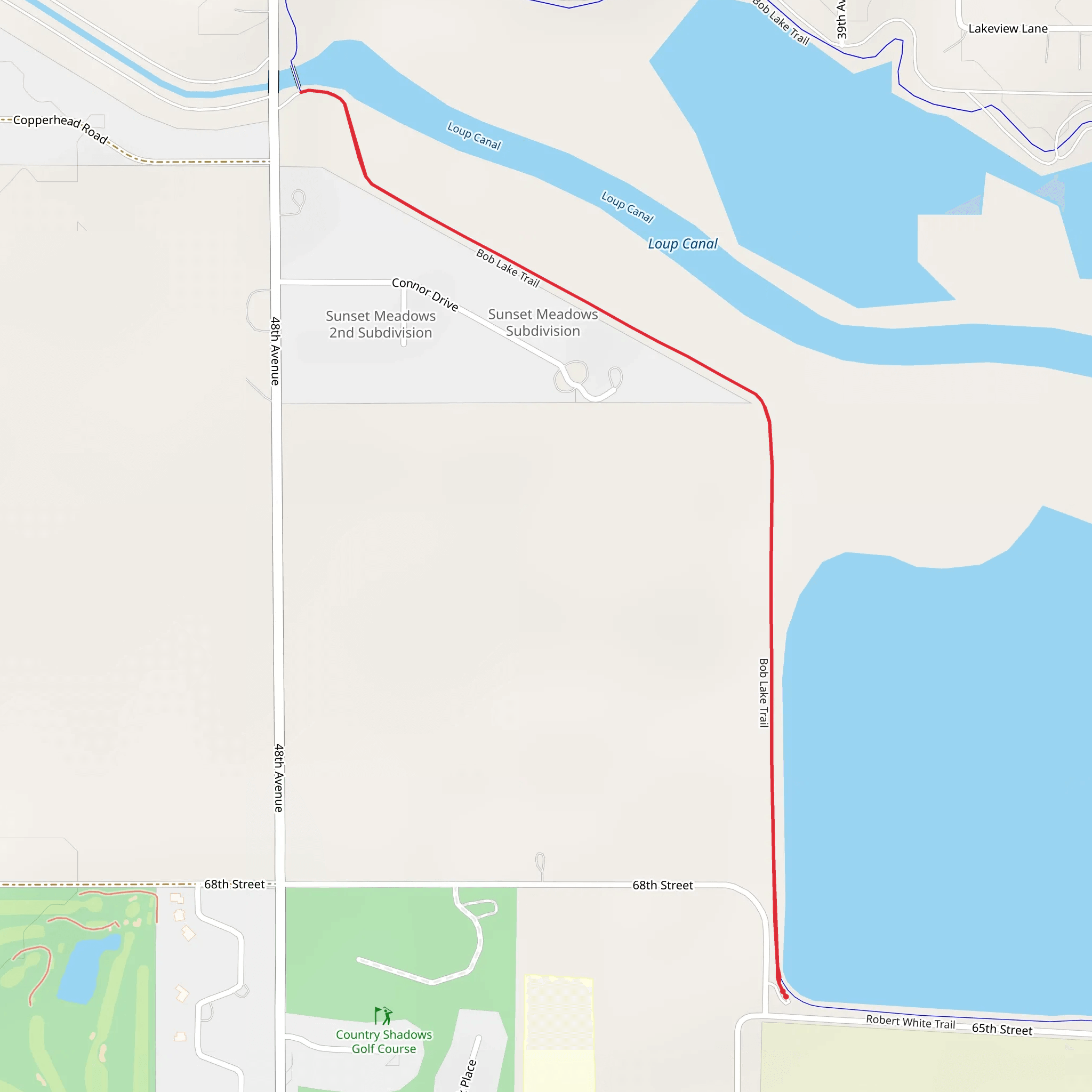 Bob Lake Trail mobile static map