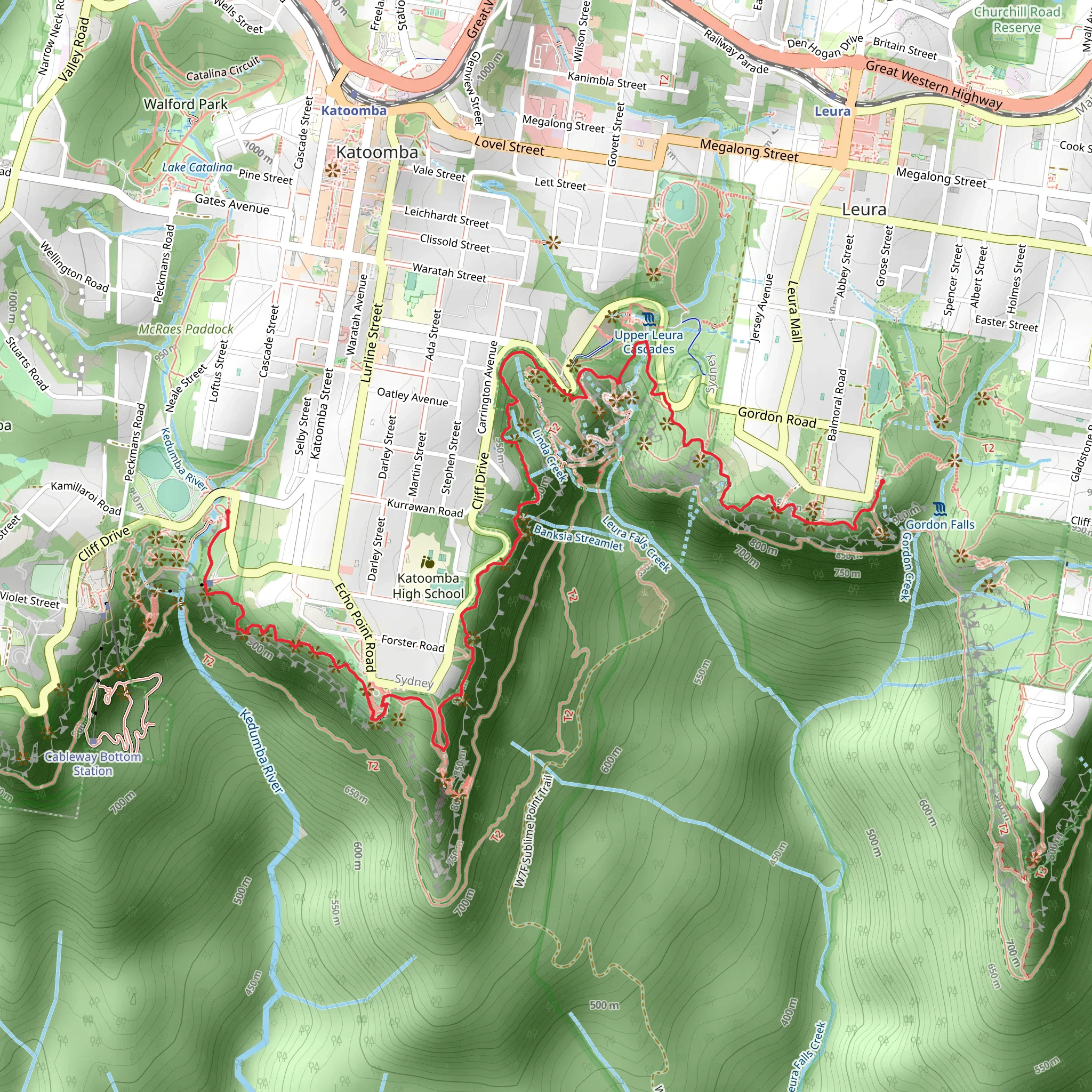 Prince Henry Cliff Walk mobile static map