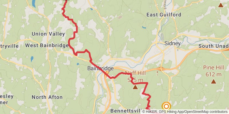 Finger Lakes Trail stage 42 Map