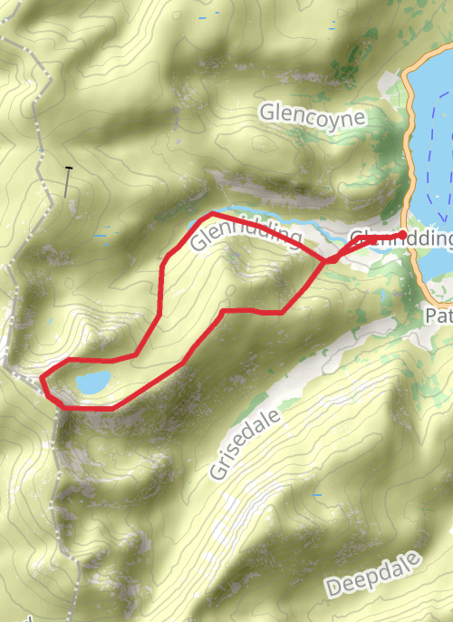 Hike on Striding Edge and Helvellyn Loop mobile static map
